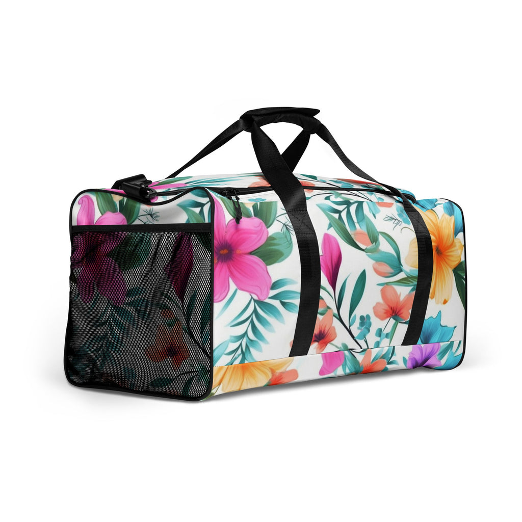 Floral Duffle Bag, Flower Lover Gym Bag, Botanical Travel Bag, Flower Enthusiast Bag, Blossom Duffle, Lovely Bloom Carryall, Spring Inspired Luggage