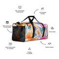 Floral Duffle Bag, Flower Lover Gym Bag, Botanical Travel Bag, Flower Enthusiast Bag, Blossom Duffle, Lovely Bloom Carryall, Spring Inspired Luggage