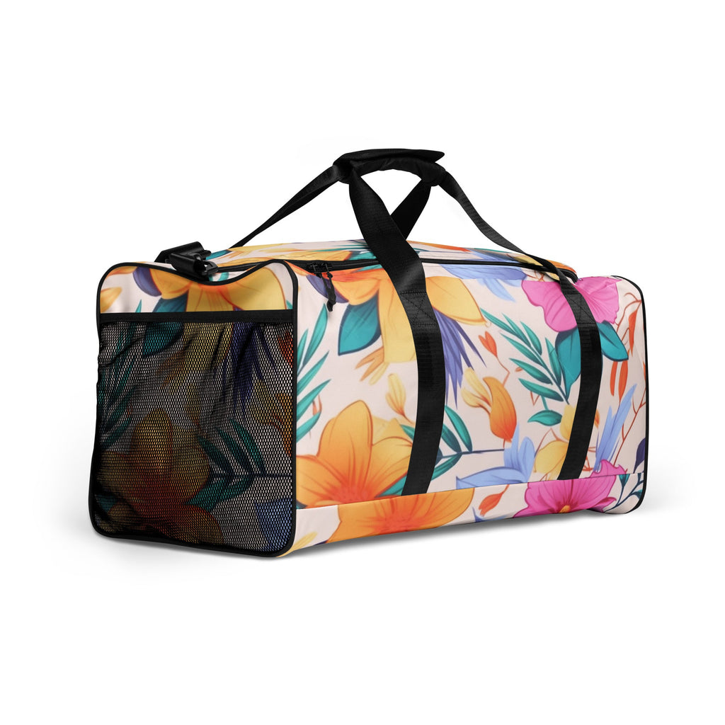 Floral Duffle Bag, Flower Lover Gym Bag, Botanical Travel Bag, Flower Enthusiast Bag, Blossom Duffle, Lovely Bloom Carryall, Spring Inspired Luggage