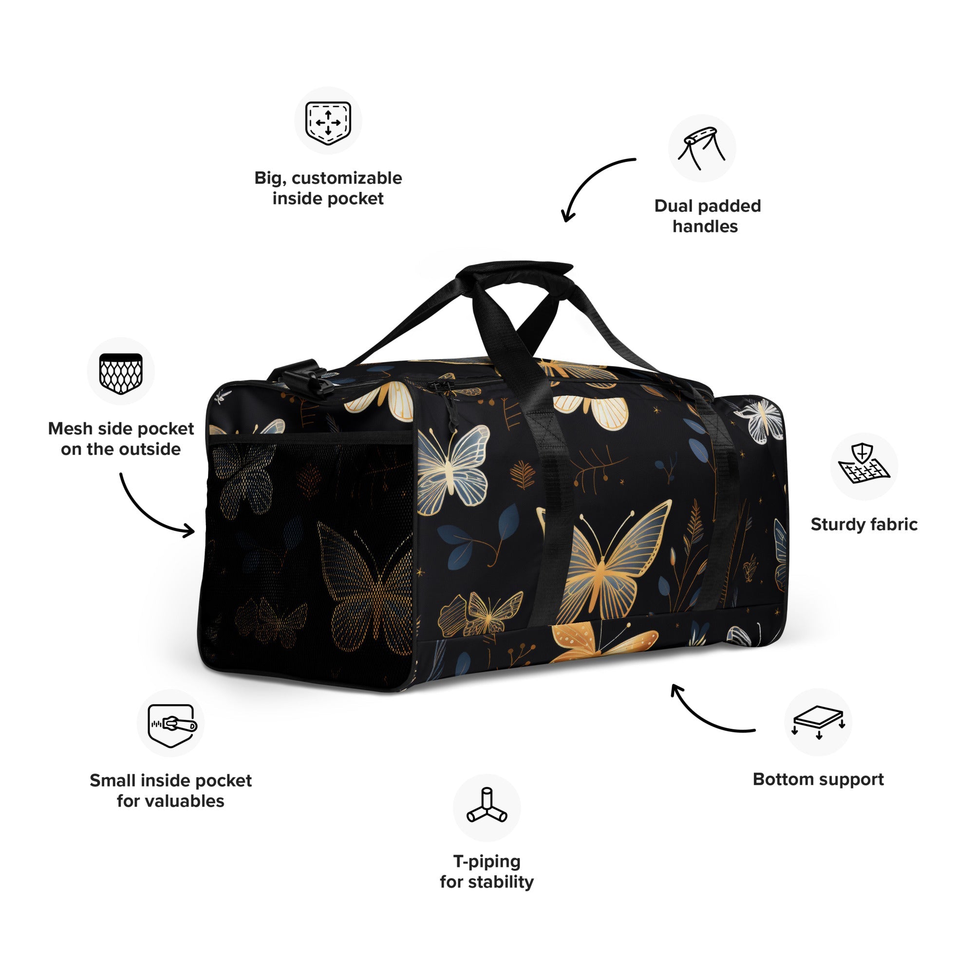 Butterfly Lover's Travel Perfect Duffle Bag