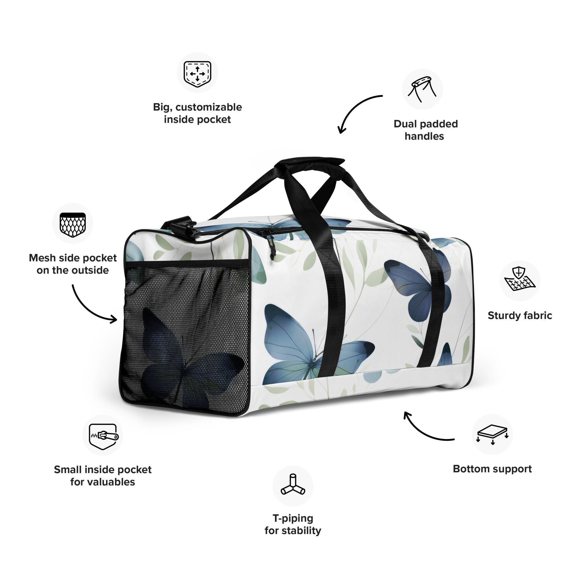 Butterfly Lover's Travel Perfect Duffle Bag
