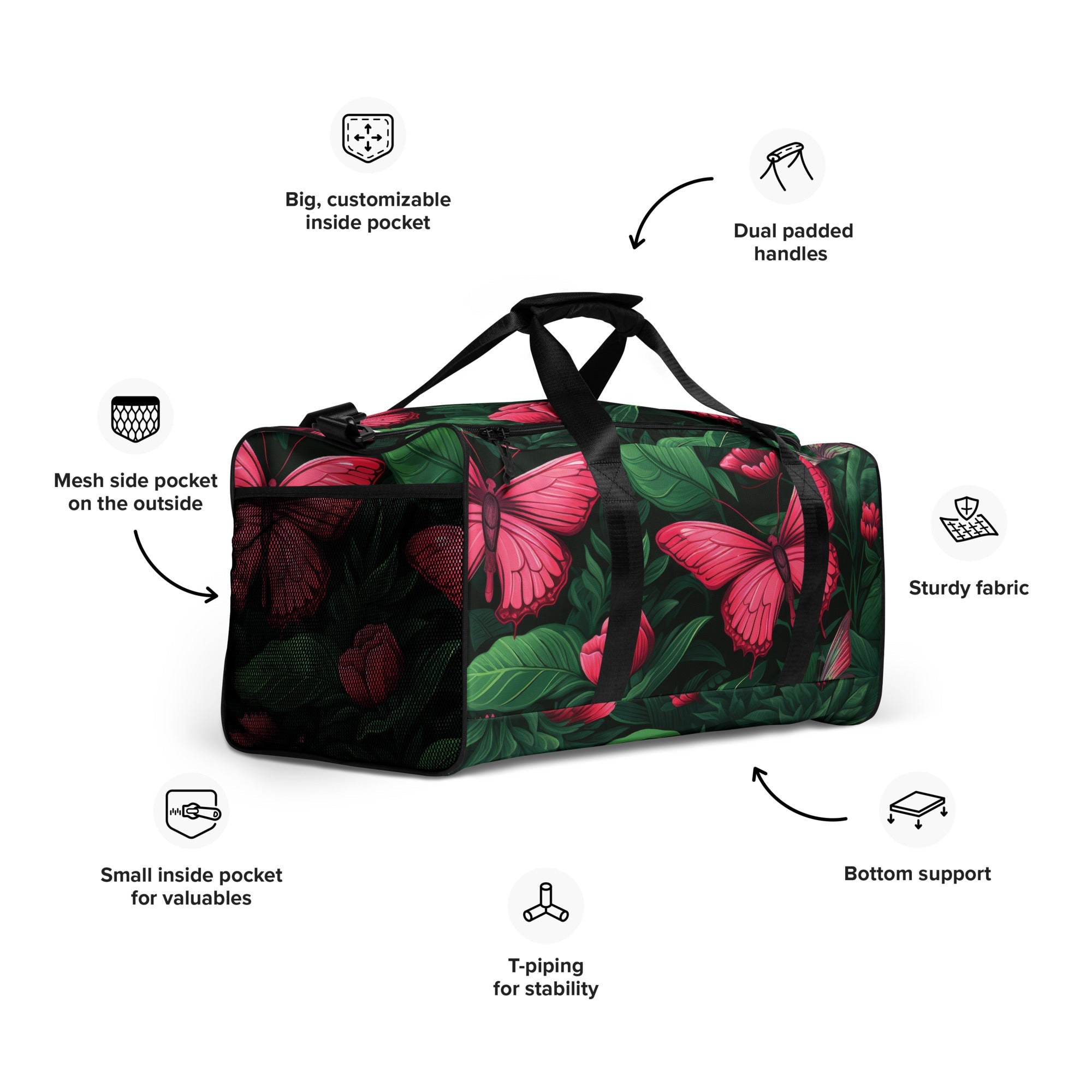 Butterfly Lover's Travel Perfect Duffle Bag
