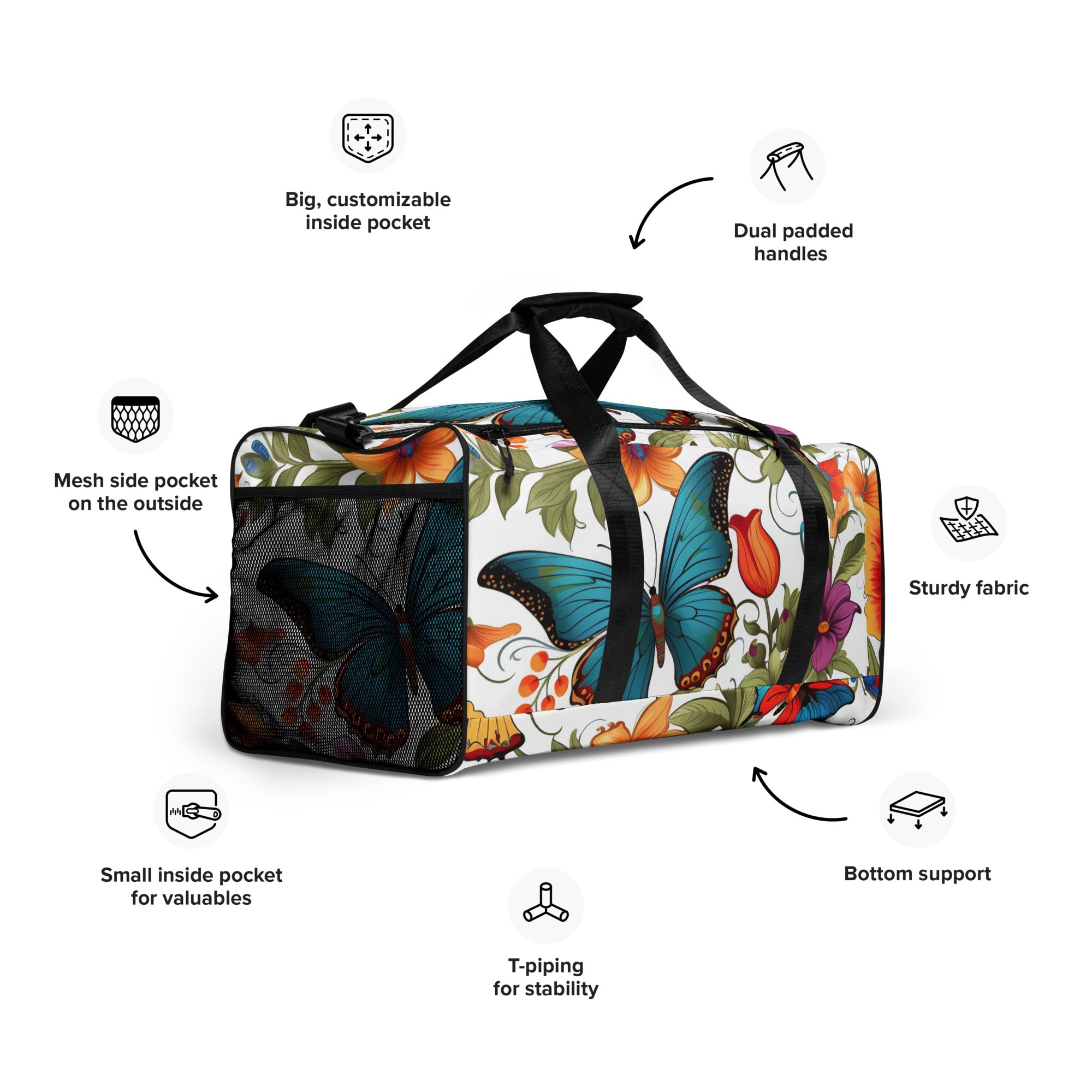 Butterfly Lover's Travel Perfect Duffle Bag