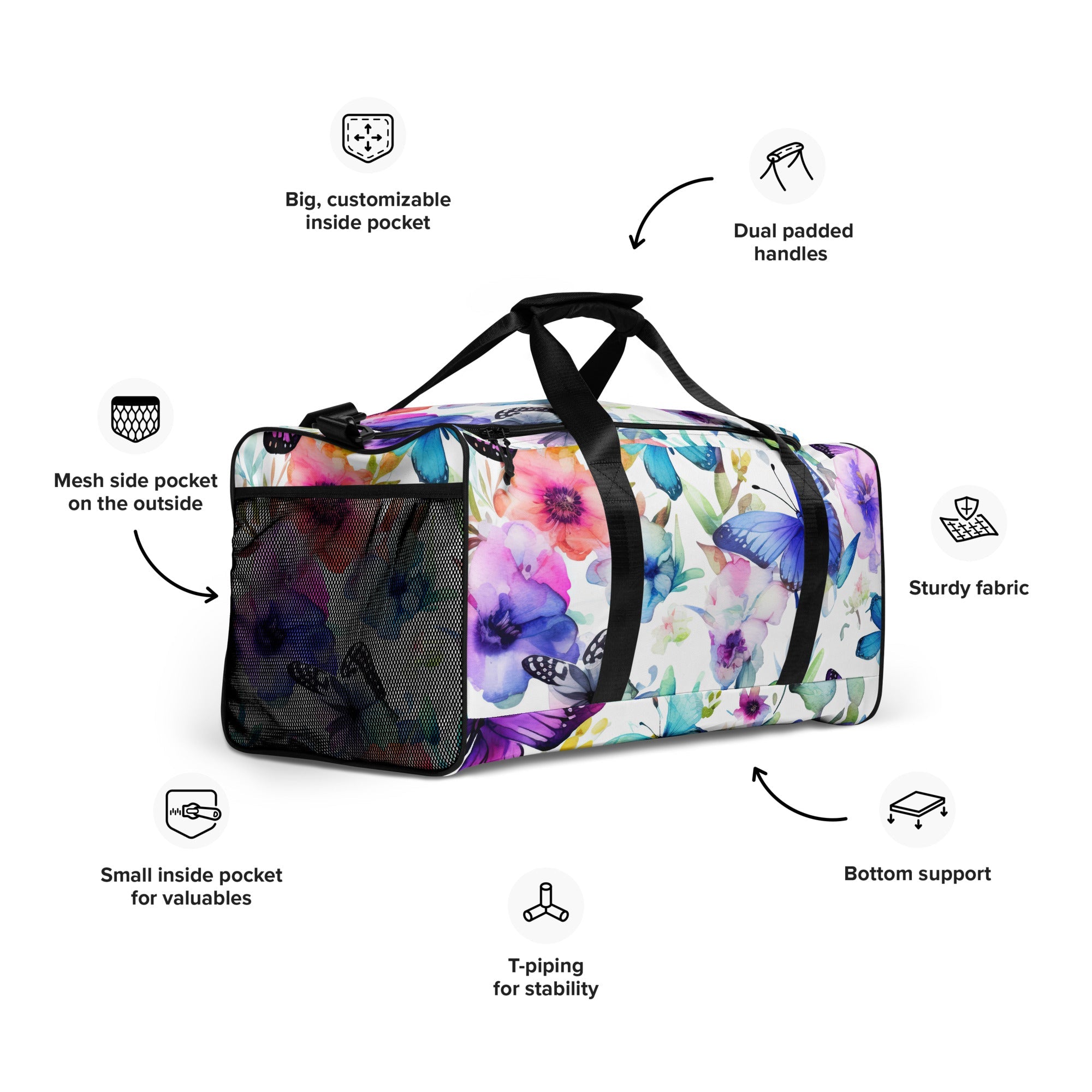 Butterfly Lover's Travel Perfect Duffle Bag