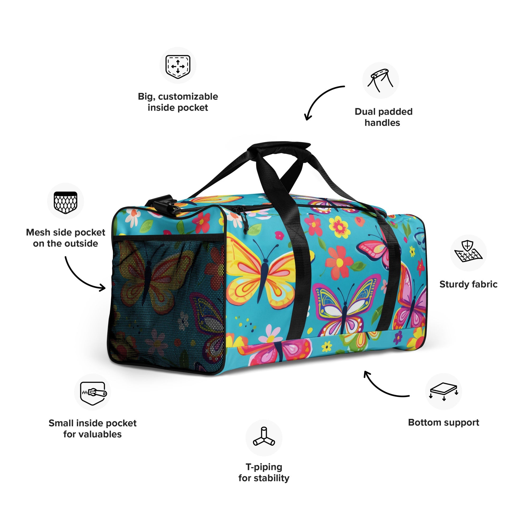 Butterfly Lover's Travel Perfect Duffle Bag