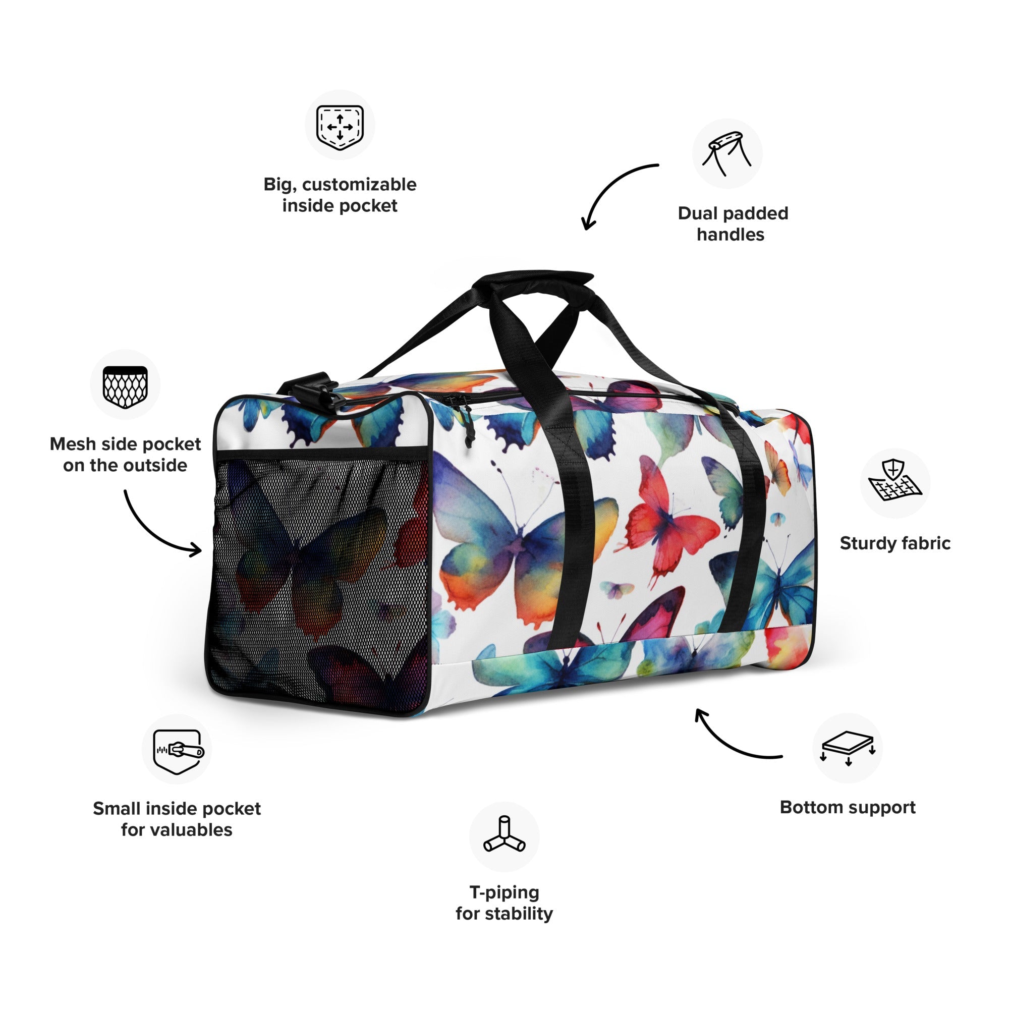 Butterfly Lover's Travel Perfect Duffle Bag