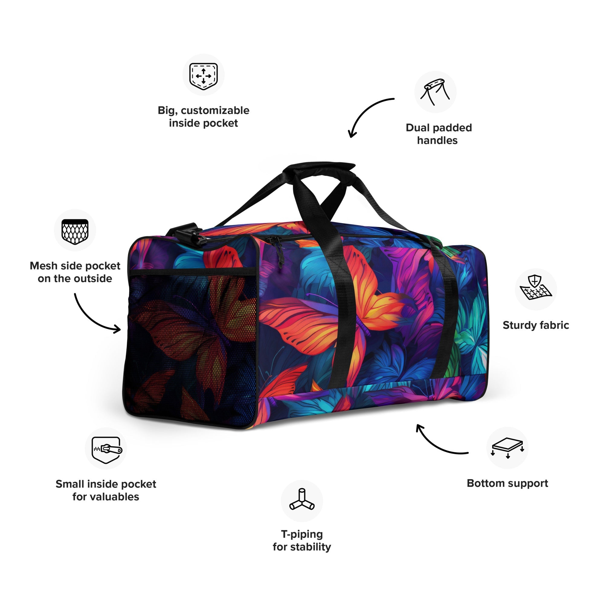 Butterfly Lover's Travel Perfect Duffle Bag