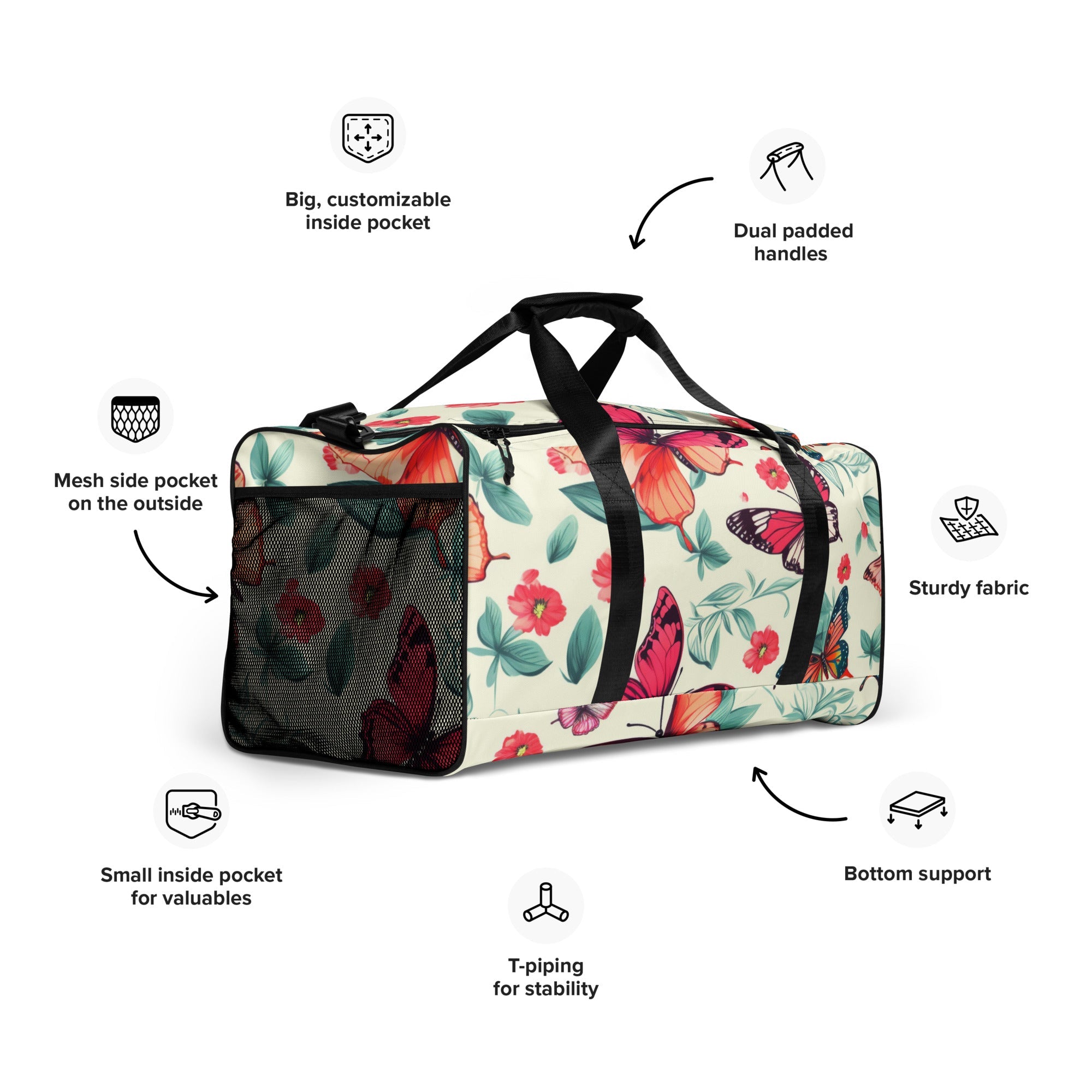 Butterfly Lover's Travel Perfect Duffle Bag