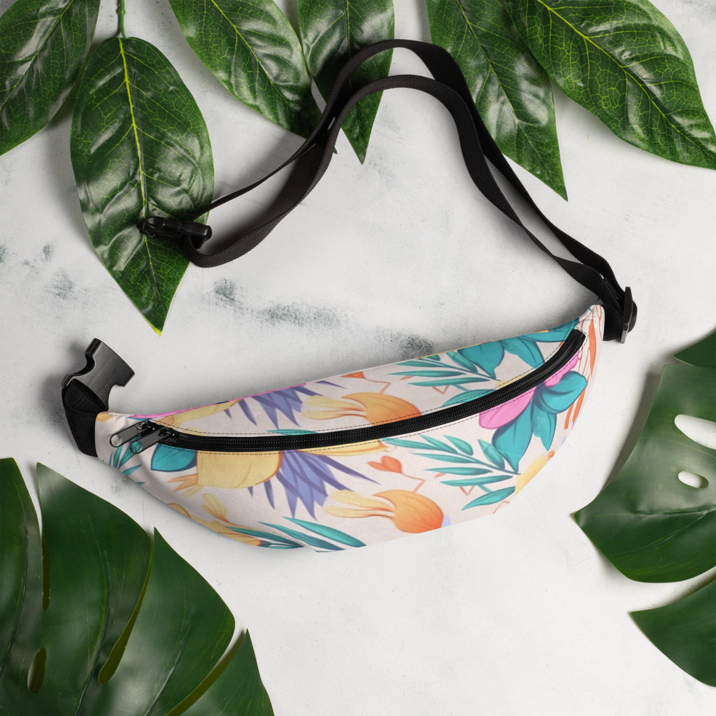 Floral Fanny Pack, Flower Lover Waist Bag, Botanical Hip Pouch, Flower Enthusiast Waist Pack, Blossom Hip Sack, Lovely Bloom Belt Bag, Spring Inspired