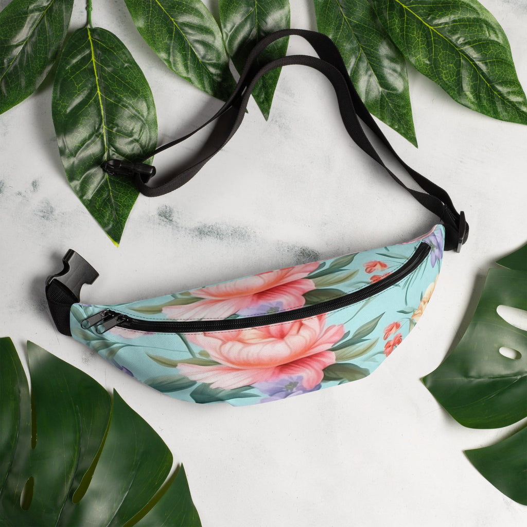 Floral Fanny Pack, Flower Lover Waist Bag, Botanical Hip Pouch, Flower Enthusiast Waist Pack, Blossom Hip Sack, Lovely Bloom Belt Bag, Spring Inspired