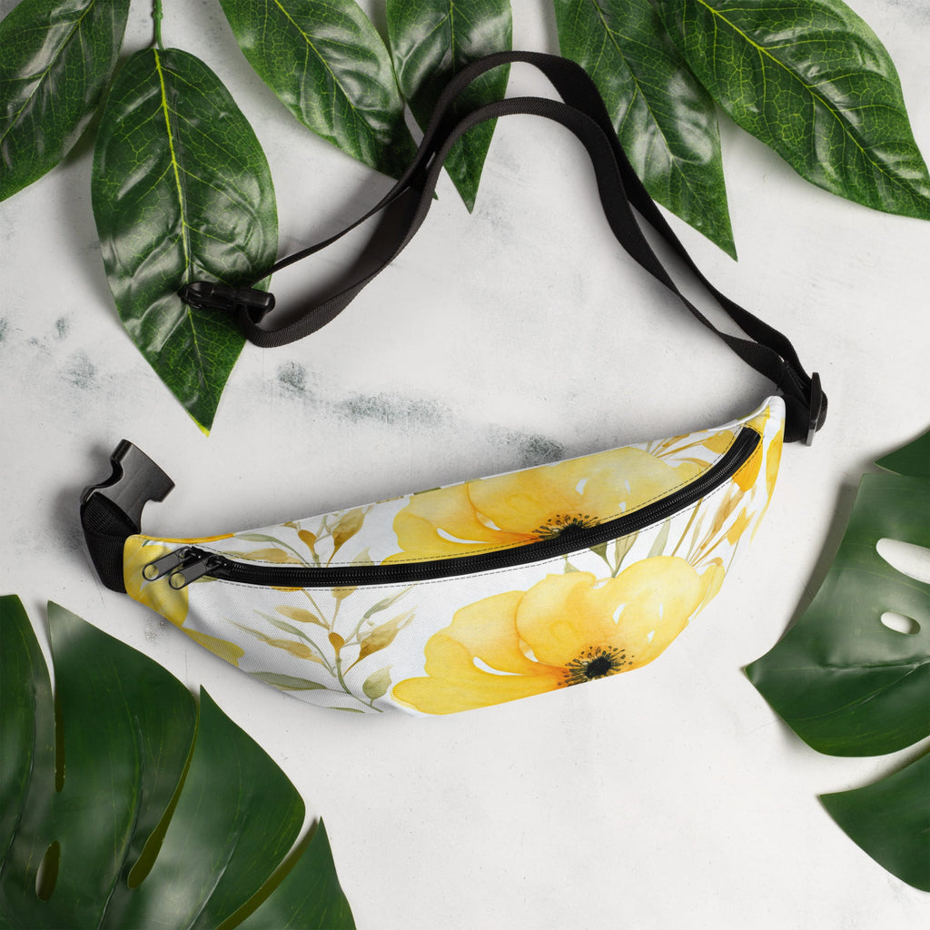 Floral Fanny Pack, Flower Lover Waist Bag, Botanical Hip Pouch, Flower Enthusiast Waist Pack, Blossom Hip Sack, Lovely Bloom Belt Bag, Spring Inspired