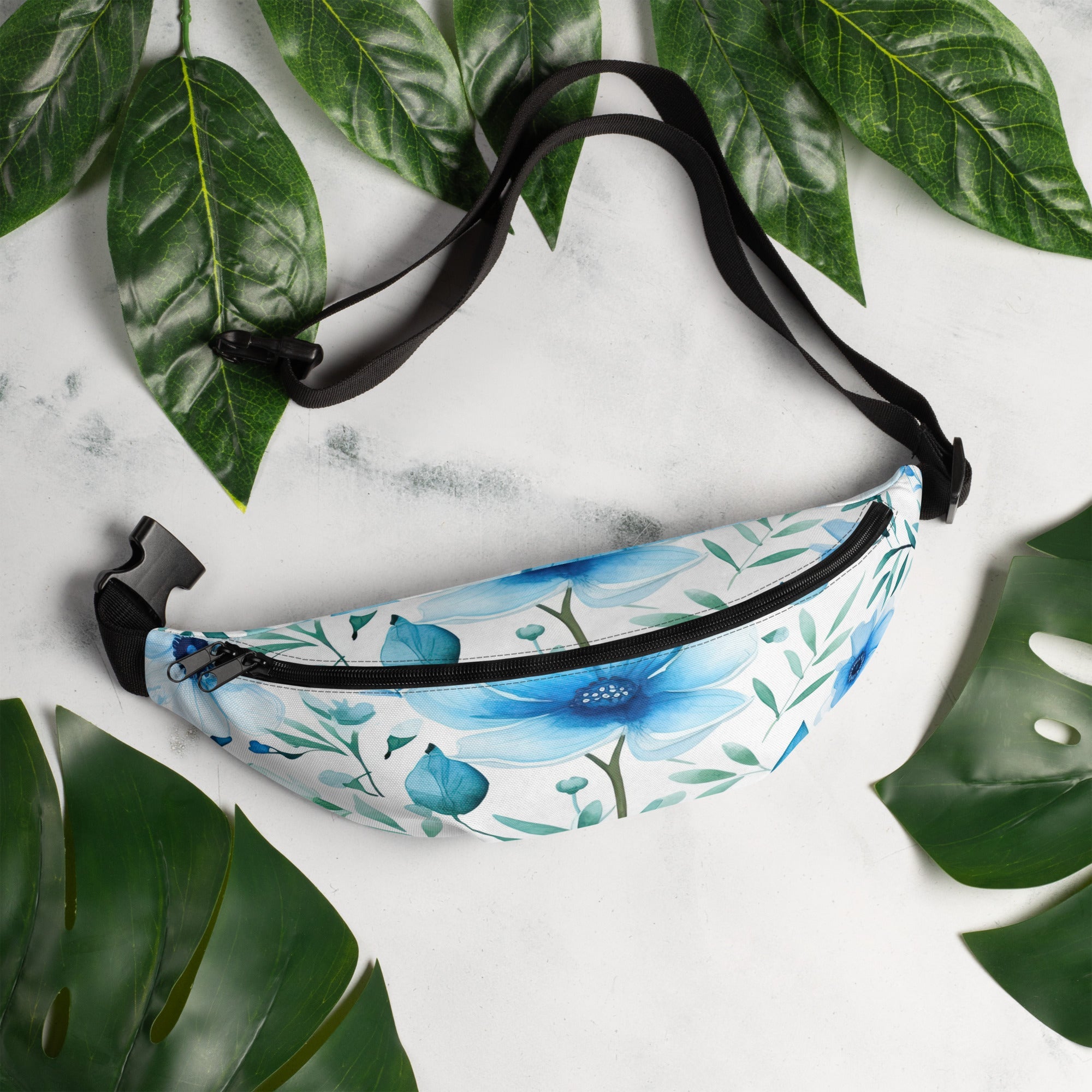 Floral Fanny Pack, Flower Lover Waist Bag, Botanical Hip Pouch, Flower Enthusiast Waist Pack, Blossom Hip Sack, Lovely Bloom Belt Bag, Spring Inspired