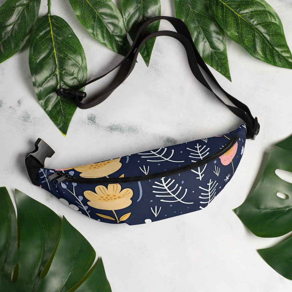 Floral Fanny Pack, Flower Lover Waist Bag, Botanical Hip Pouch, Flower Enthusiast Waist Pack, Blossom Hip Sack, Lovely Bloom Belt Bag, Spring Inspired