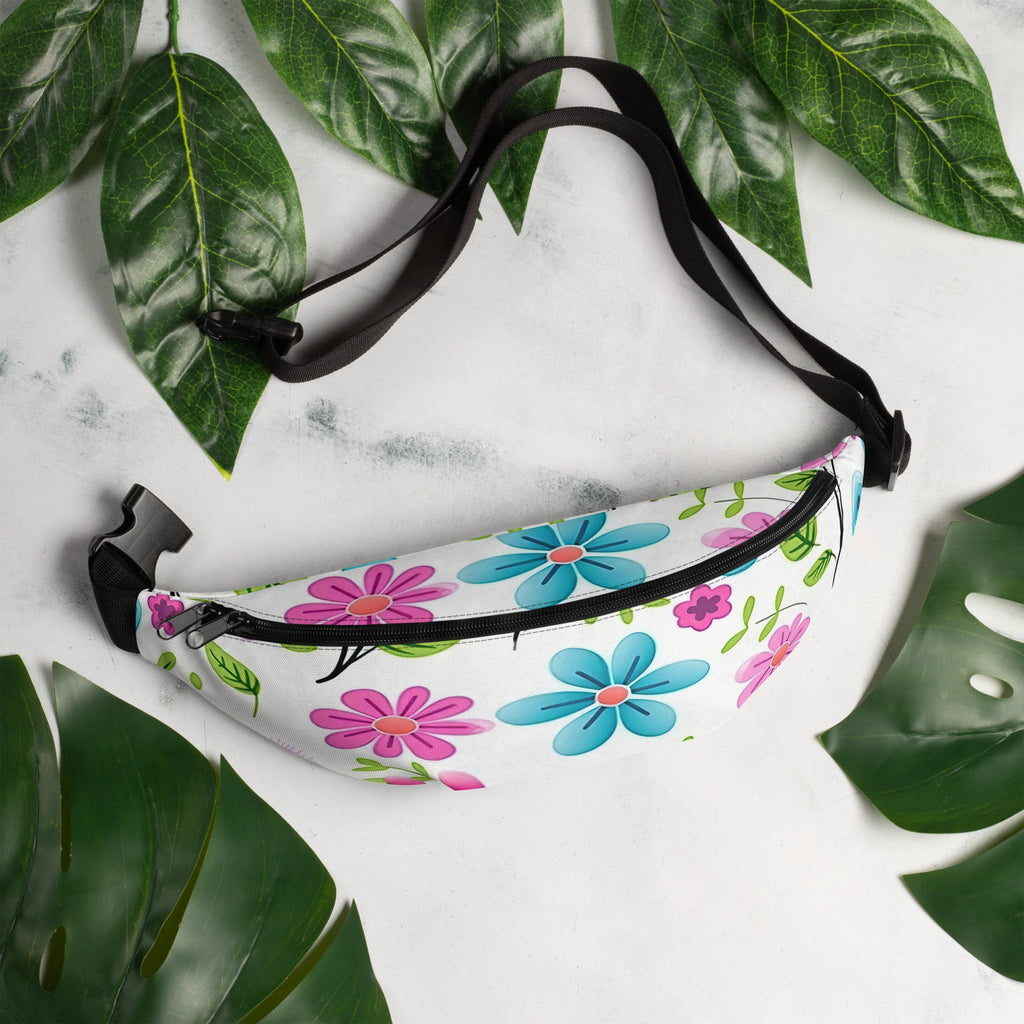 Floral Fanny Pack, Flower Lover Waist Bag, Botanical Hip Pouch, Flower Enthusiast Waist Pack, Blossom Hip Sack, Lovely Bloom Belt Bag, Spring Inspired