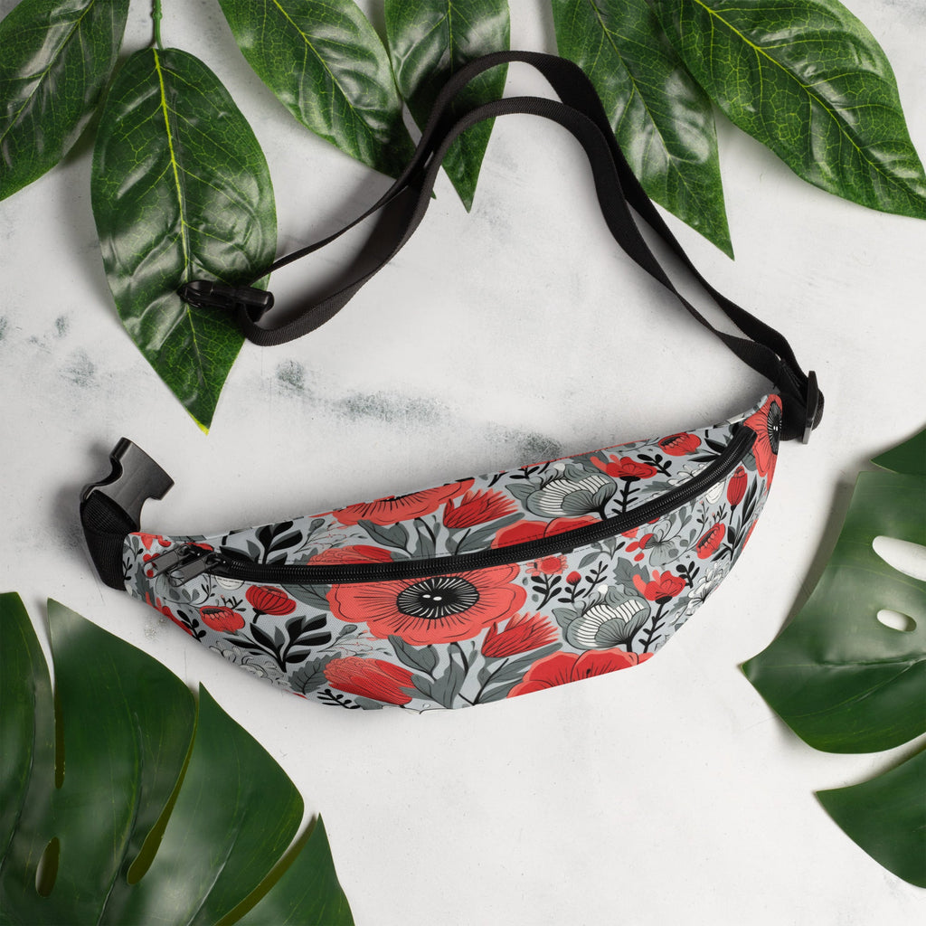 Floral Fanny Pack, Flower Lover Waist Bag, Botanical Hip Pouch, Flower Enthusiast Waist Pack, Blossom Hip Sack, Lovely Bloom Belt Bag, Spring Inspired