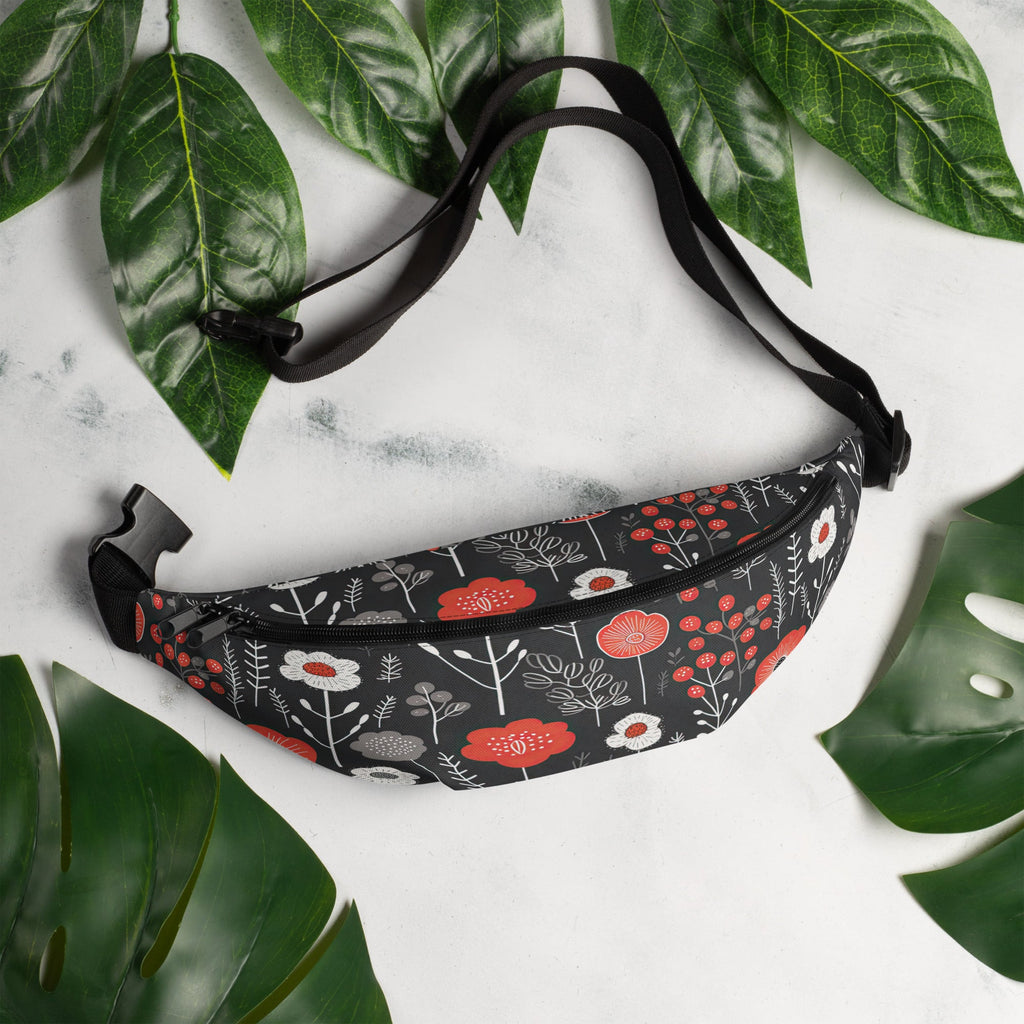 Floral Fanny Pack, Flower Lover Waist Bag, Botanical Hip Pouch, Flower Enthusiast Waist Pack, Blossom Hip Sack, Lovely Bloom Belt Bag, Spring Inspired