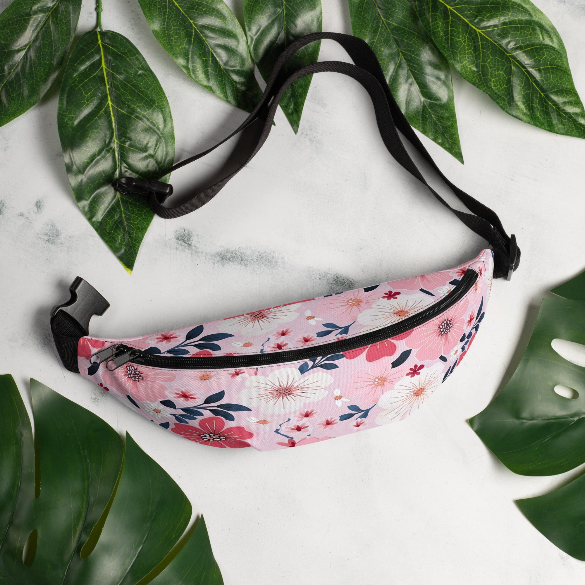 Floral Fanny Pack, Flower Lover Waist Bag, Botanical Hip Pouch, Flower Enthusiast Waist Pack, Blossom Hip Sack, Lovely Bloom Belt Bag, Spring Inspired