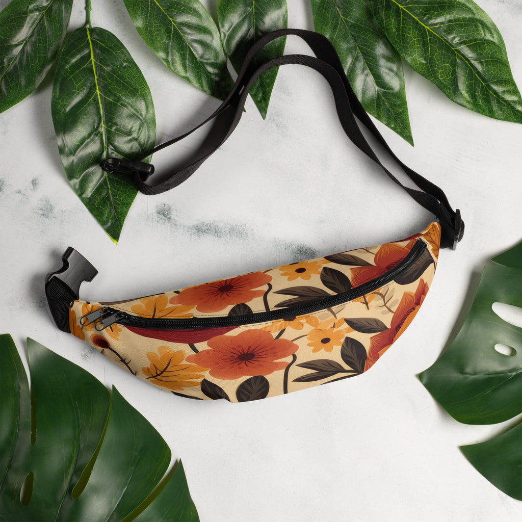Floral Fanny Pack, Flower Lover Waist Bag, Botanical Hip Pouch, Flower Enthusiast Waist Pack, Blossom Hip Sack, Lovely Bloom Belt Bag, Spring Inspired
