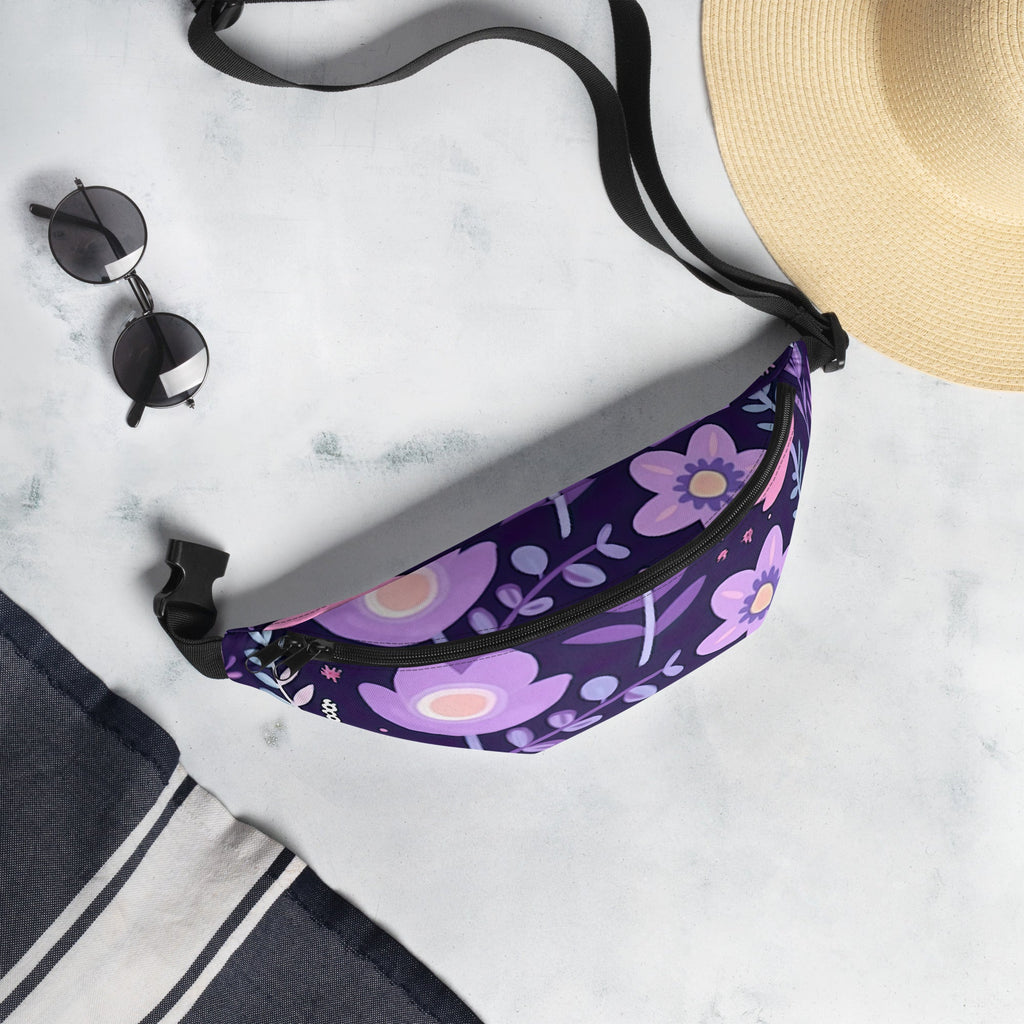 Floral Fanny Pack, Flower Lover Waist Bag, Botanical Hip Pouch, Flower Enthusiast Waist Pack, Blossom Hip Sack, Lovely Bloom Belt Bag, Spring Inspired