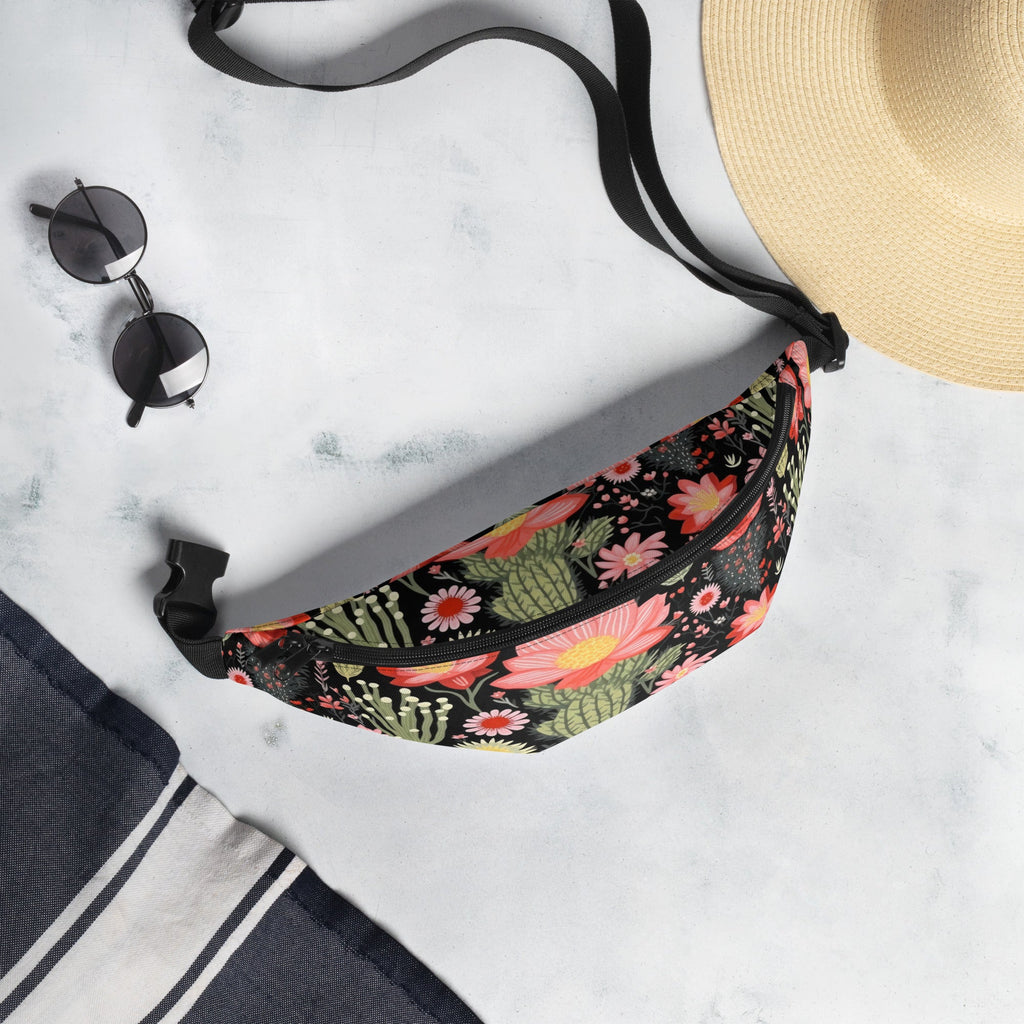 Floral Fanny Pack, Flower Lover Waist Bag, Botanical Hip Pouch, Flower Enthusiast Waist Pack, Blossom Hip Sack, Lovely Bloom Belt Bag, Spring Inspired