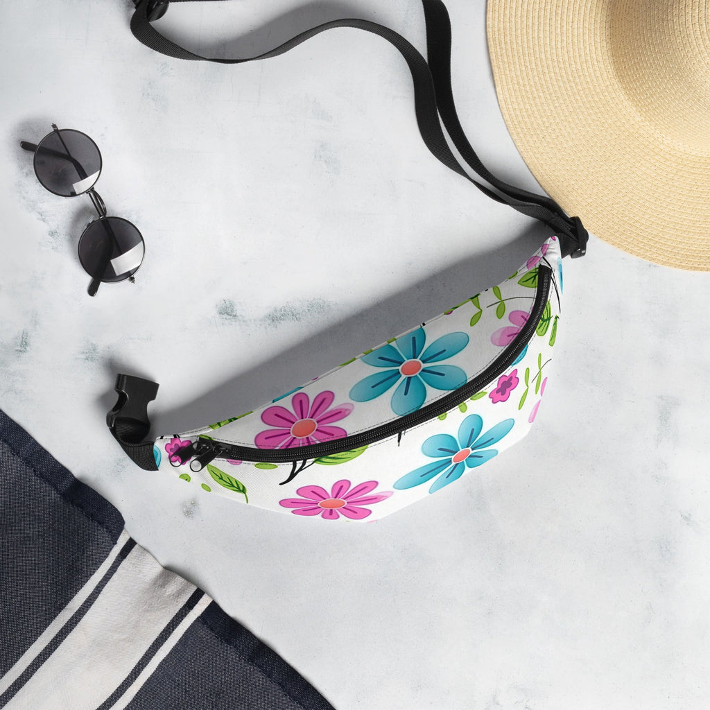 Floral Fanny Pack, Flower Lover Waist Bag, Botanical Hip Pouch, Flower Enthusiast Waist Pack, Blossom Hip Sack, Lovely Bloom Belt Bag, Spring Inspired