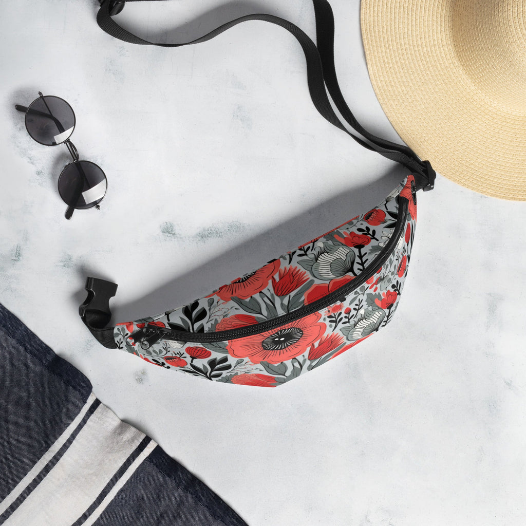 Floral Fanny Pack, Flower Lover Waist Bag, Botanical Hip Pouch, Flower Enthusiast Waist Pack, Blossom Hip Sack, Lovely Bloom Belt Bag, Spring Inspired
