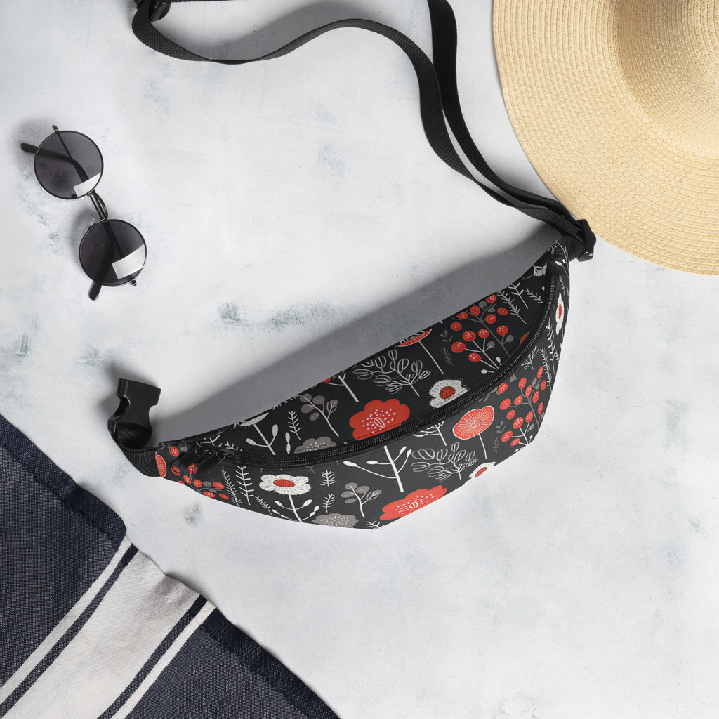 Floral Fanny Pack, Flower Lover Waist Bag, Botanical Hip Pouch, Flower Enthusiast Waist Pack, Blossom Hip Sack, Lovely Bloom Belt Bag, Spring Inspired