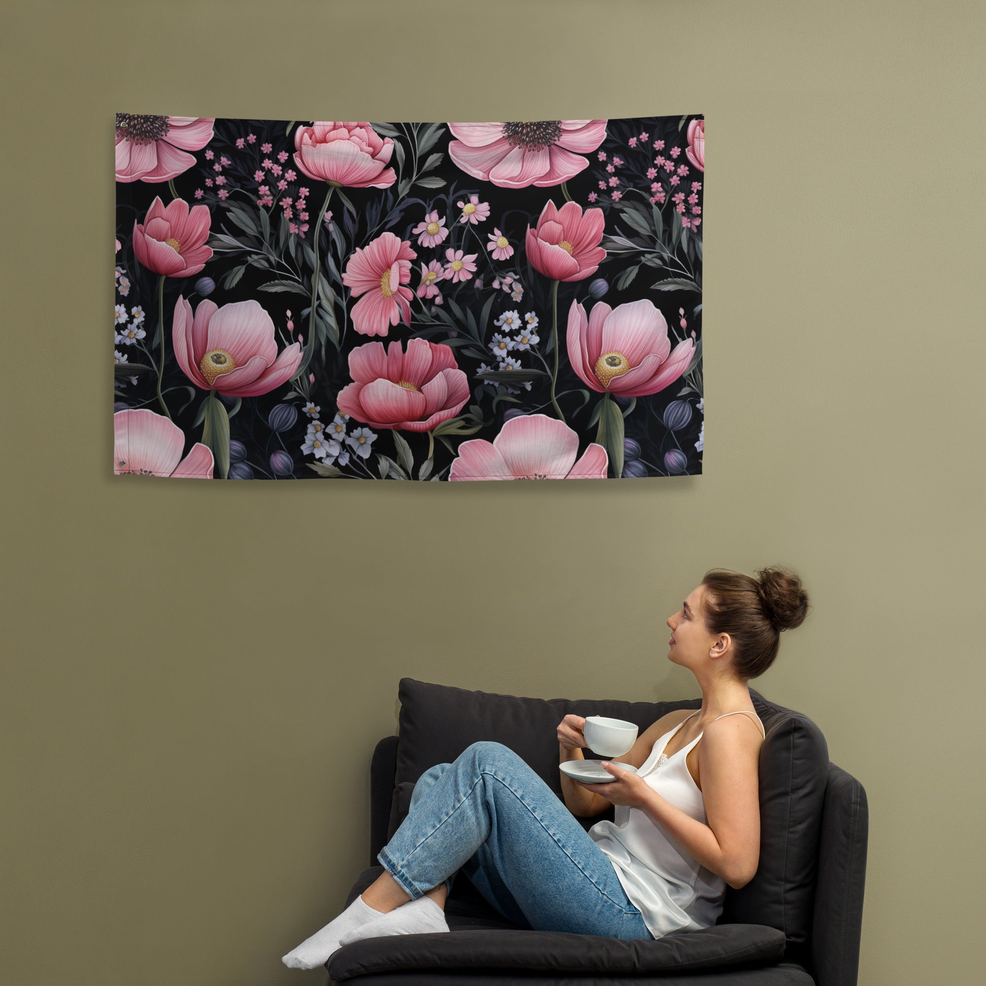 Floral Lover's Flower Enthusiast Wall Hanging Flag