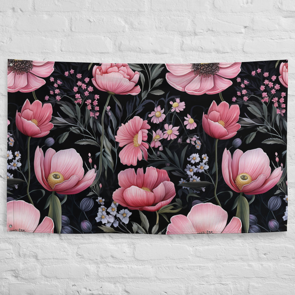 Floral Lover's Flower Enthusiast Wall Hanging Flag