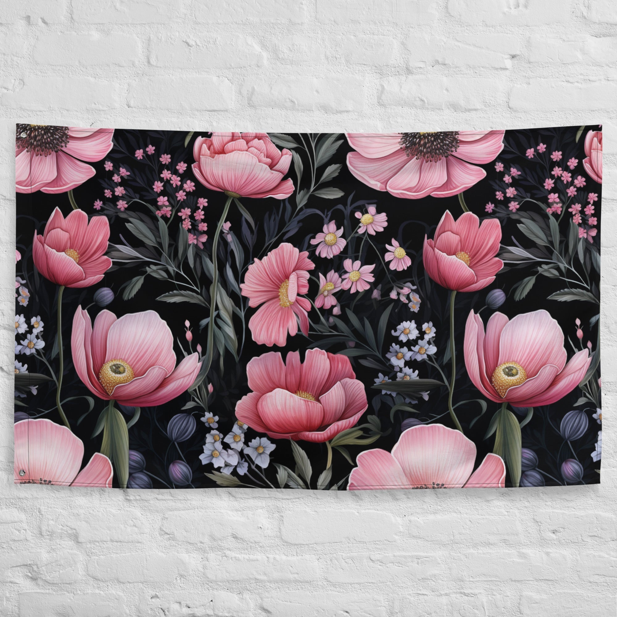 Floral Lover's Flower Enthusiast Wall Hanging Flag