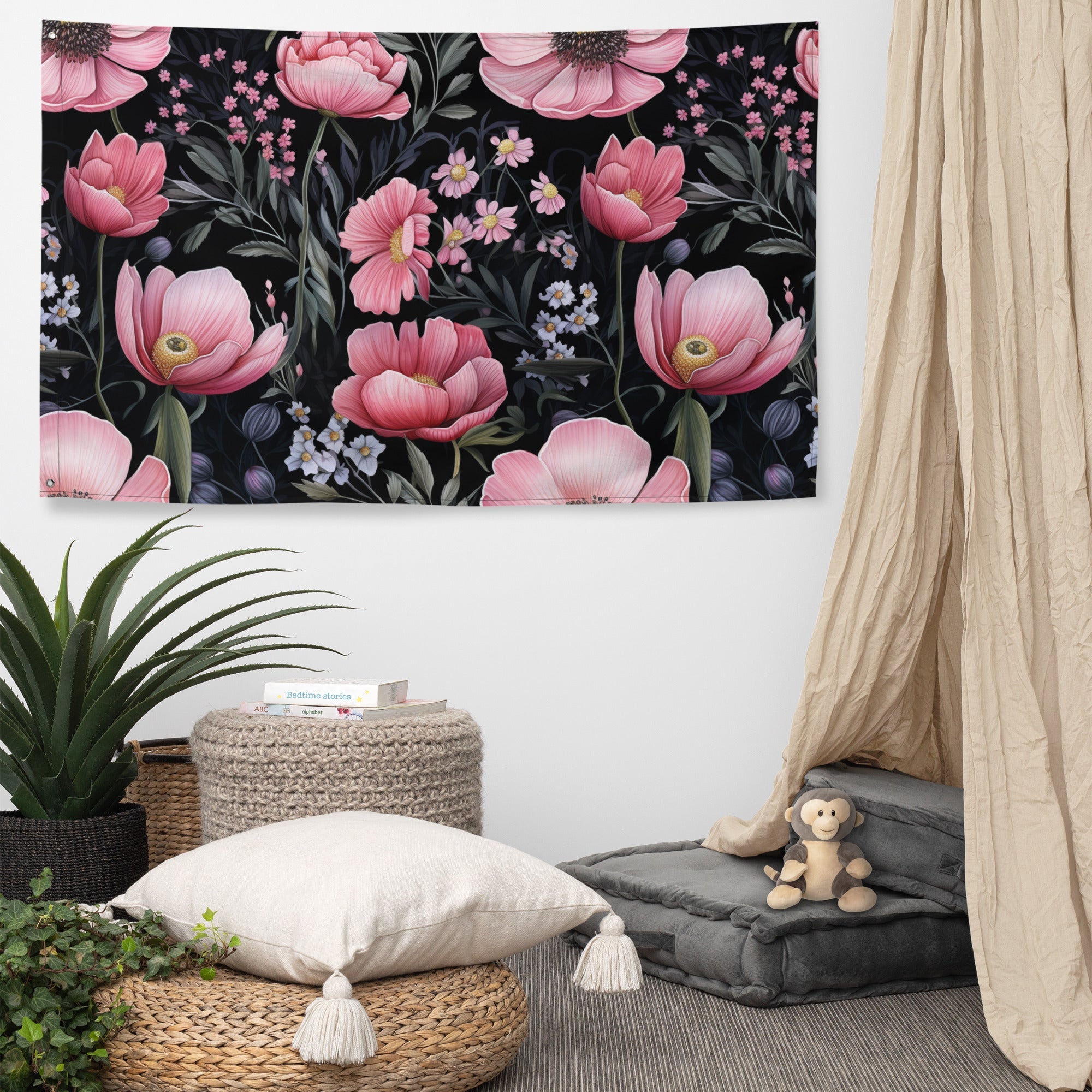 Floral Lover's Flower Enthusiast Wall Hanging Flag