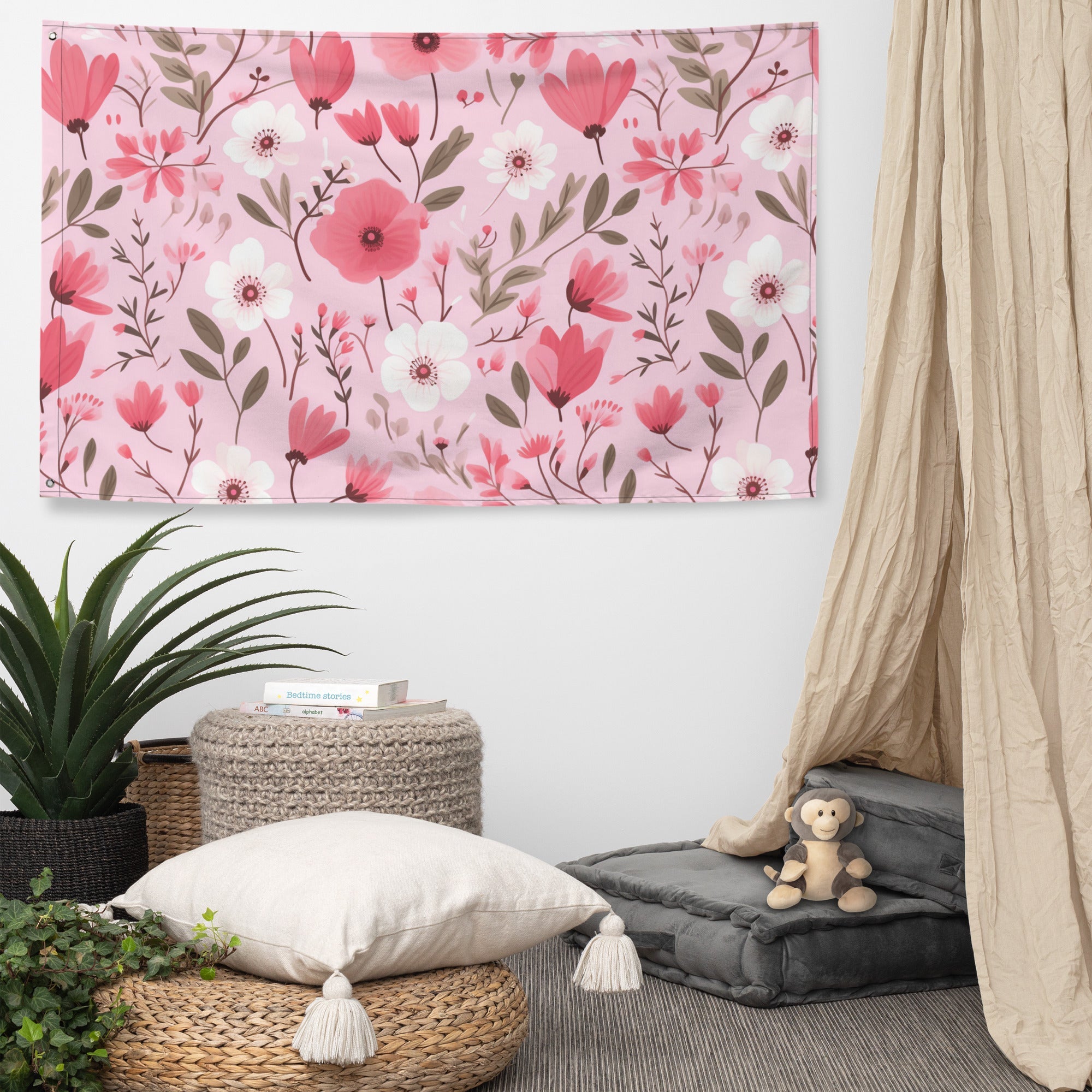 Floral Lover's Flower Enthusiast Wall Hanging Flag