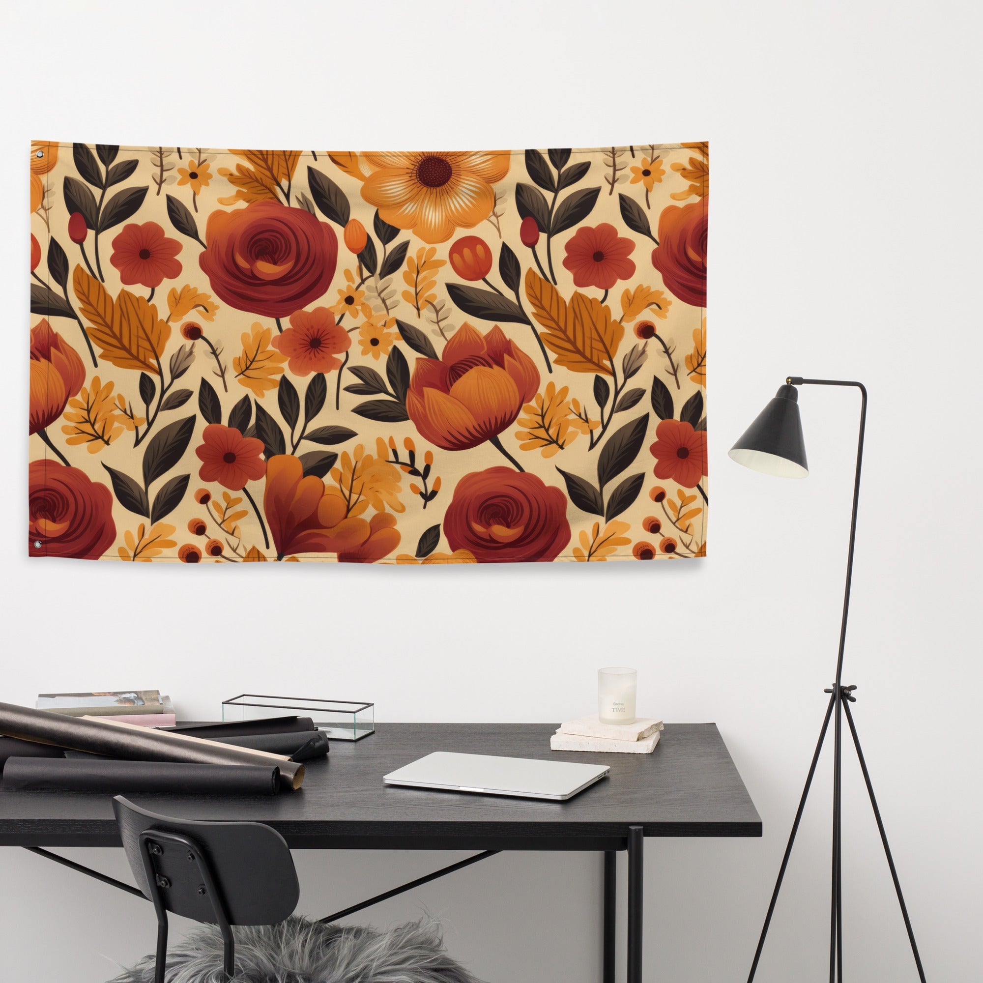 Floral Lover's Flower Enthusiast Wall Hanging Flag