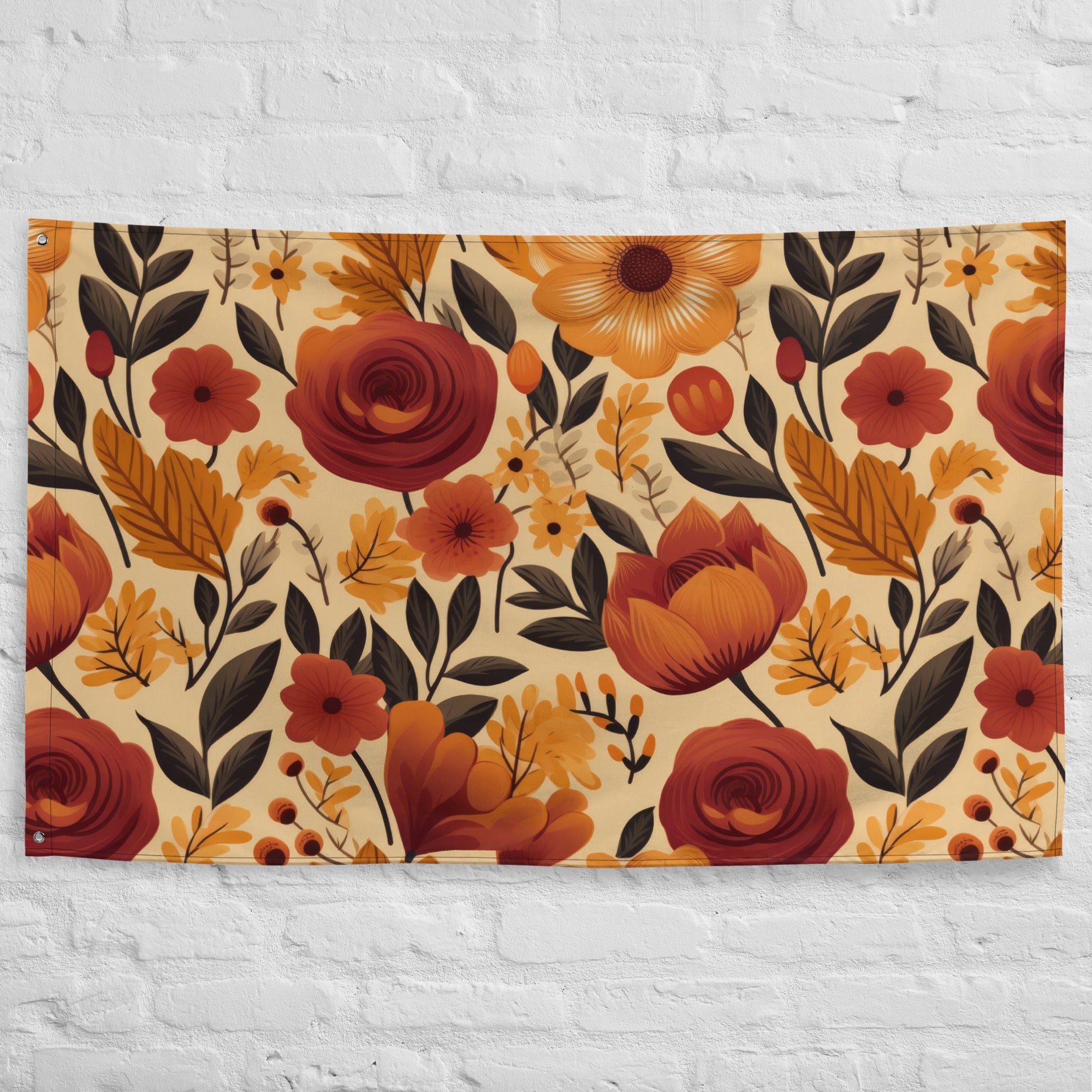 Floral Lover's Flower Enthusiast Wall Hanging Flag