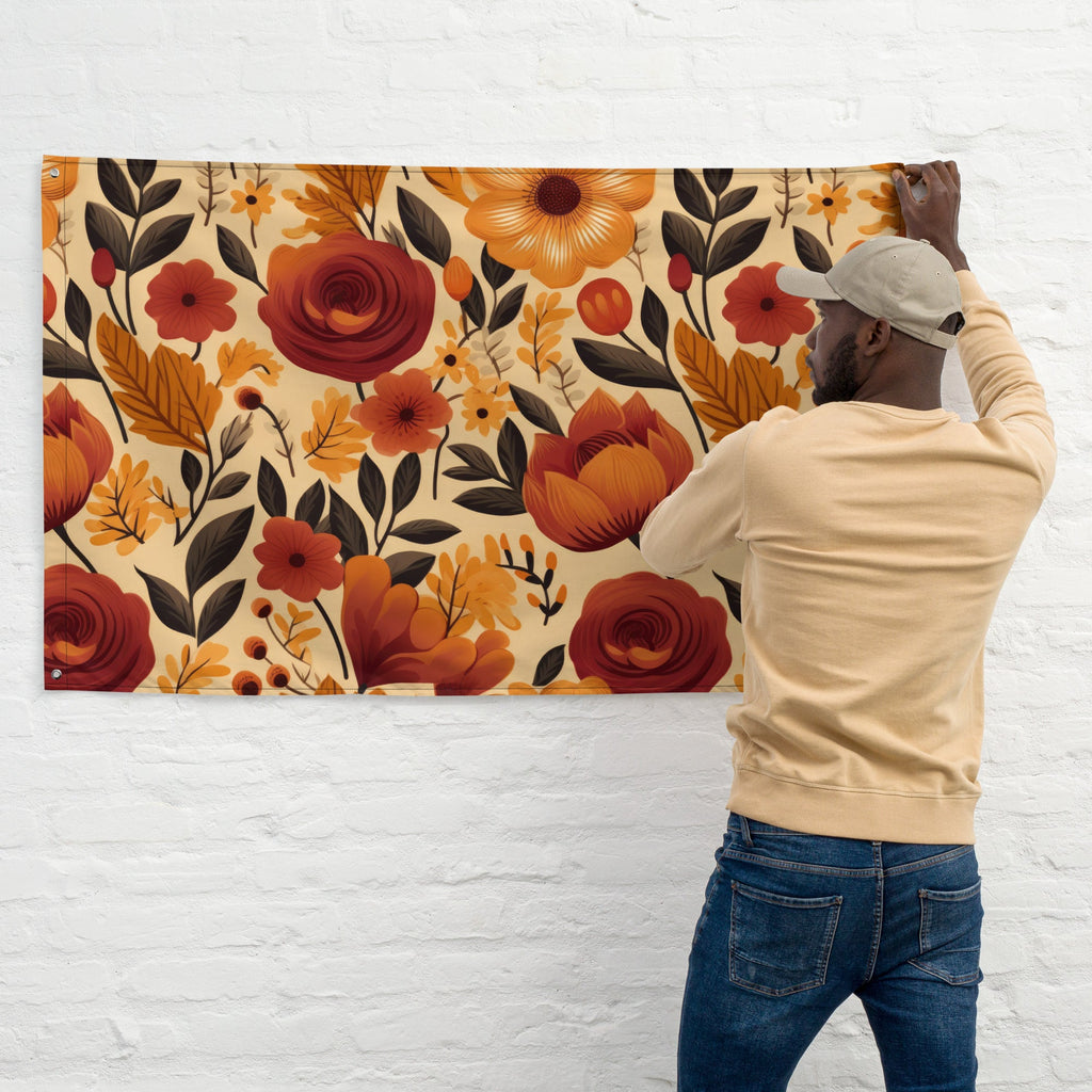 Floral Lover's Flower Enthusiast Wall Hanging Flag