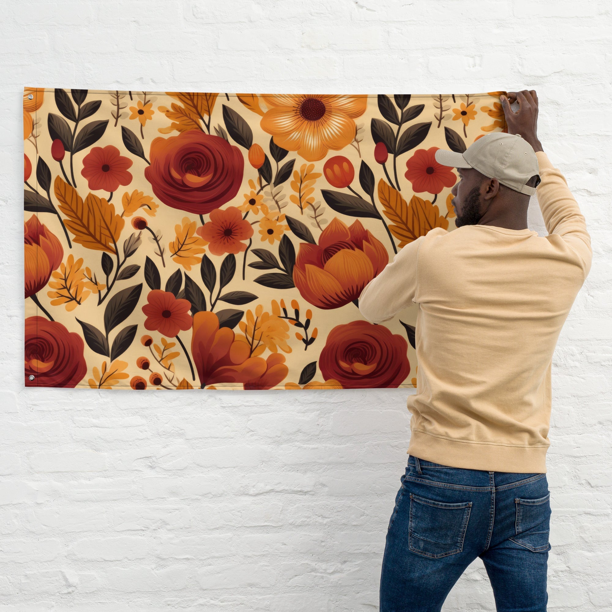 Floral Lover's Flower Enthusiast Wall Hanging Flag