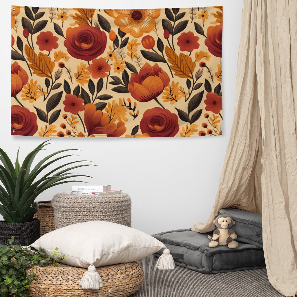 Floral Lover's Flower Enthusiast Wall Hanging Flag