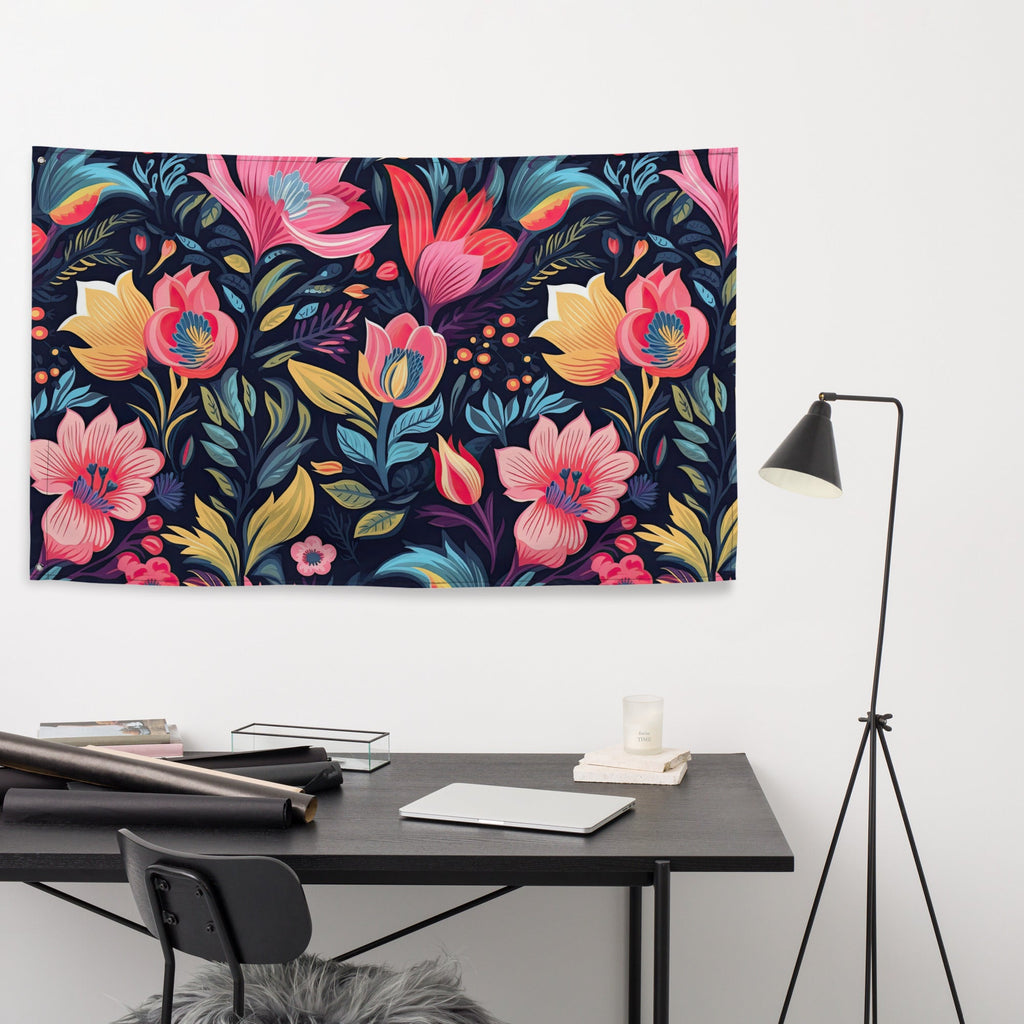 Floral Lover's Flower Enthusiast Wall Hanging Flag