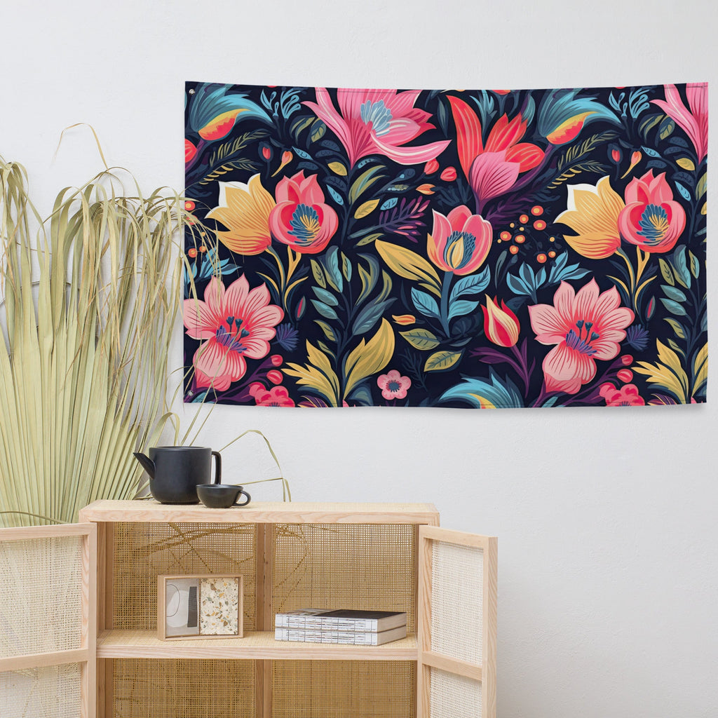 Floral Lover's Flower Enthusiast Wall Hanging Flag