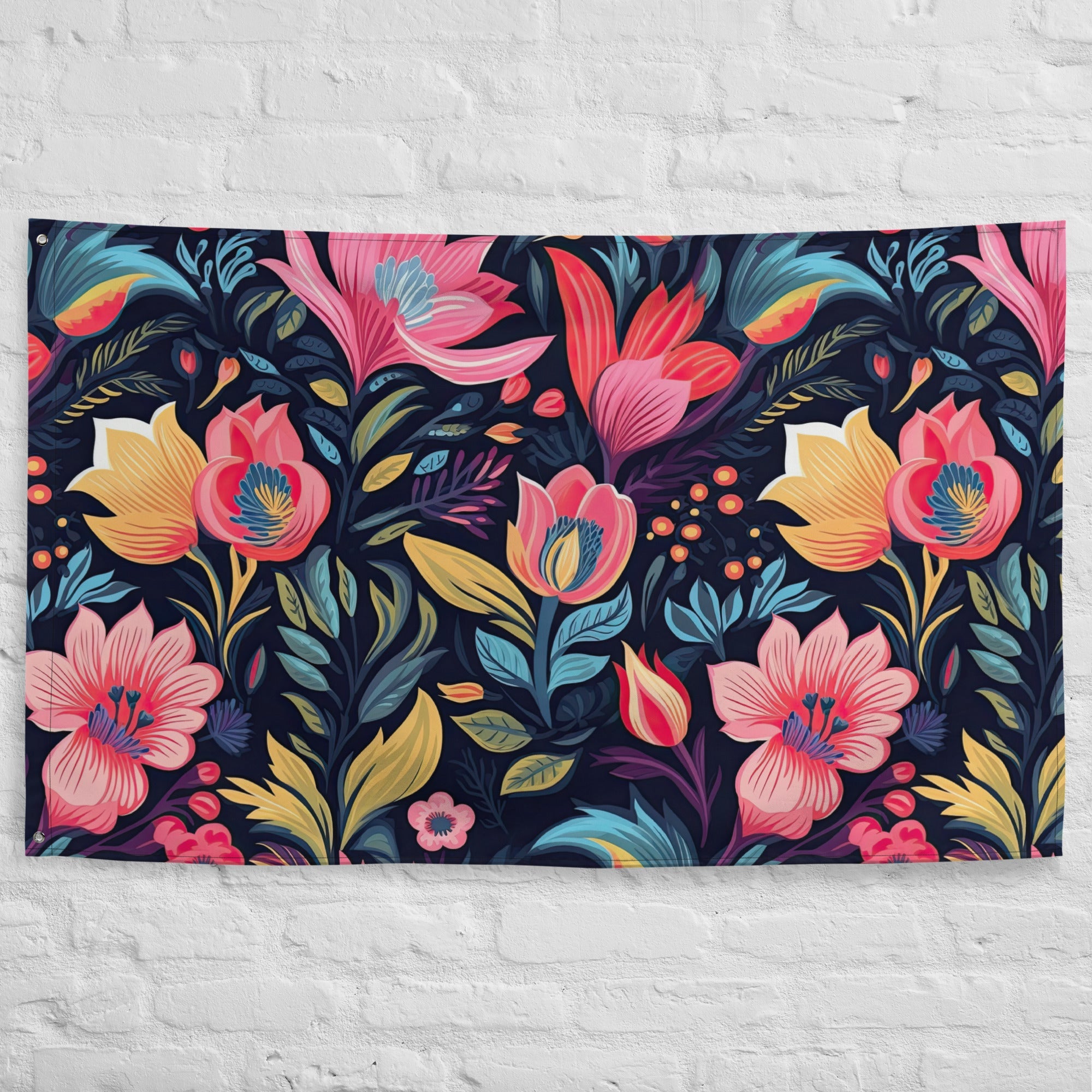 Floral Lover's Flower Enthusiast Wall Hanging Flag