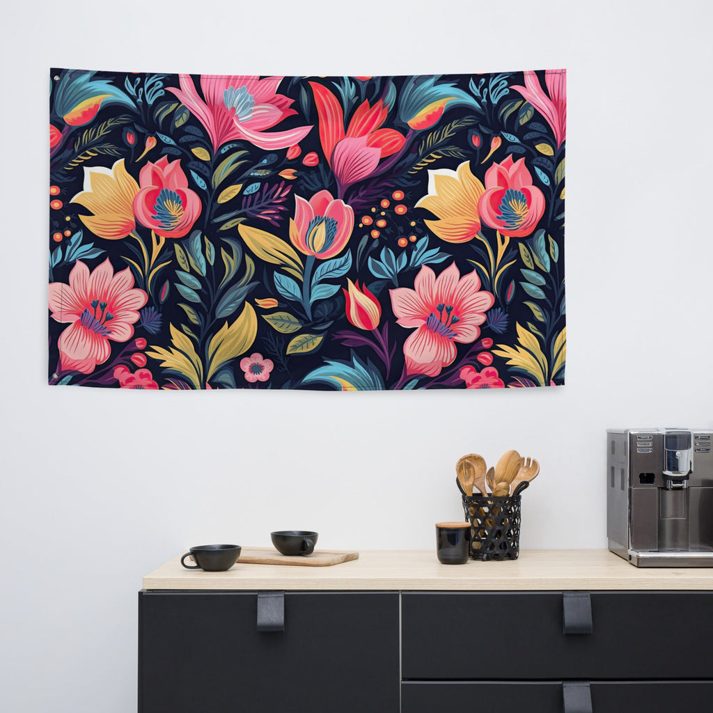 Floral Lover's Flower Enthusiast Wall Hanging Flag