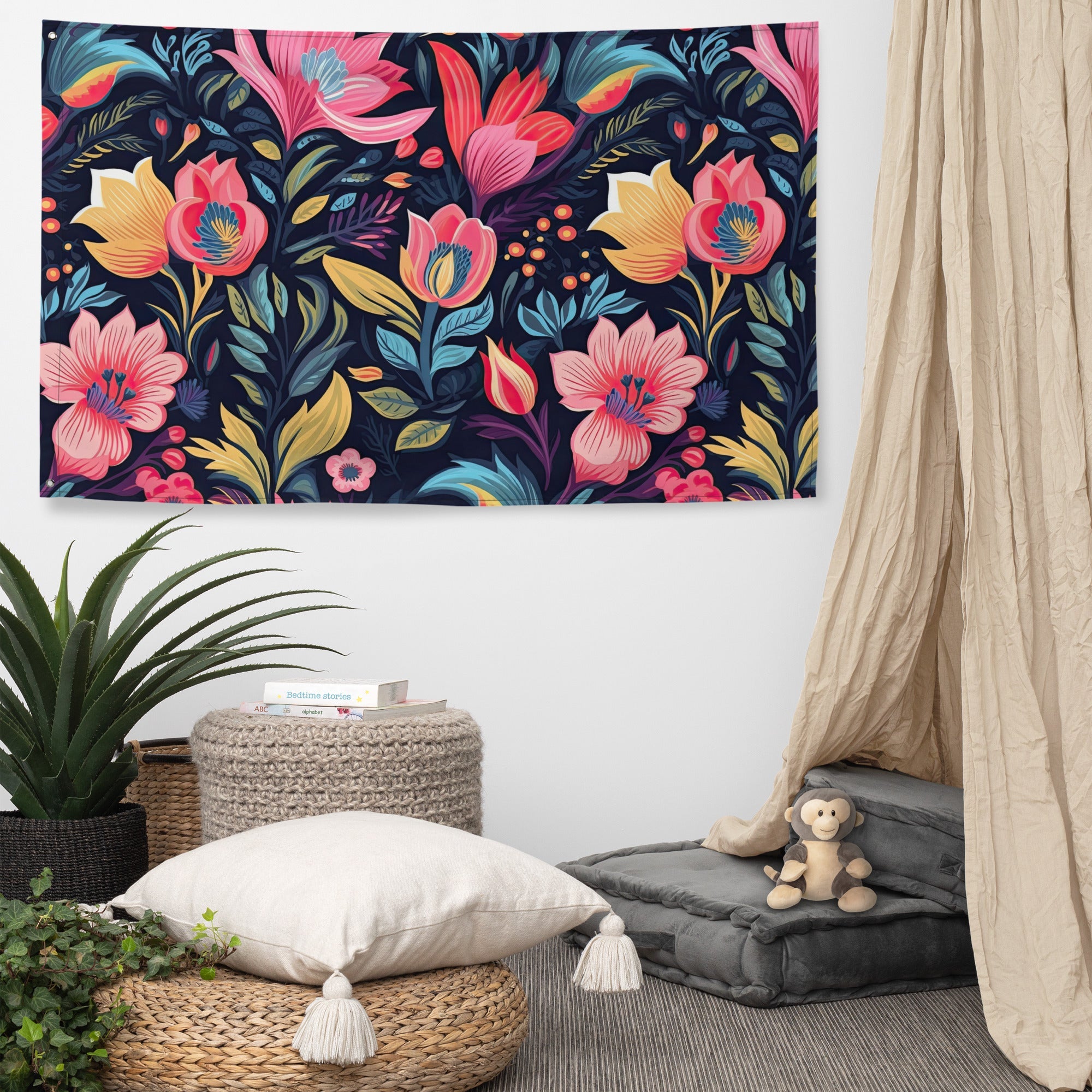 Floral Lover's Flower Enthusiast Wall Hanging Flag