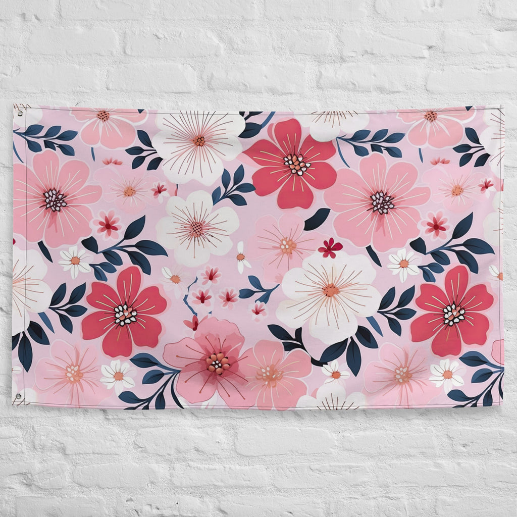 Floral Lover's Flower Enthusiast Wall Hanging Flag