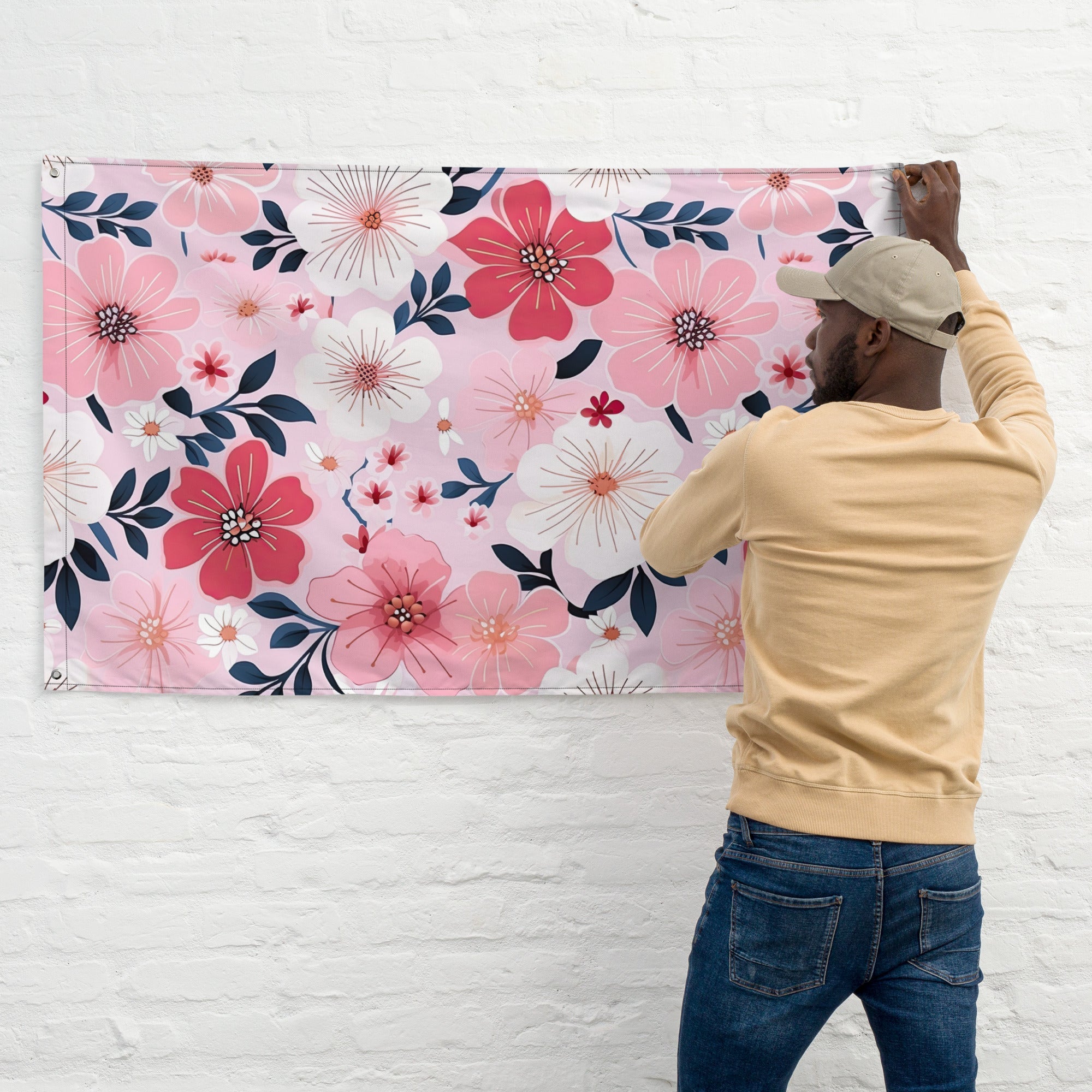 Floral Lover's Flower Enthusiast Wall Hanging Flag