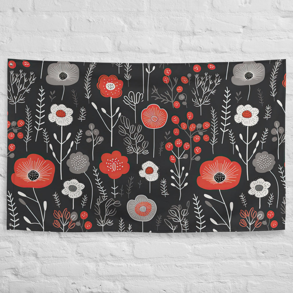 Floral Lover's Flower Enthusiast Wall Hanging Flag