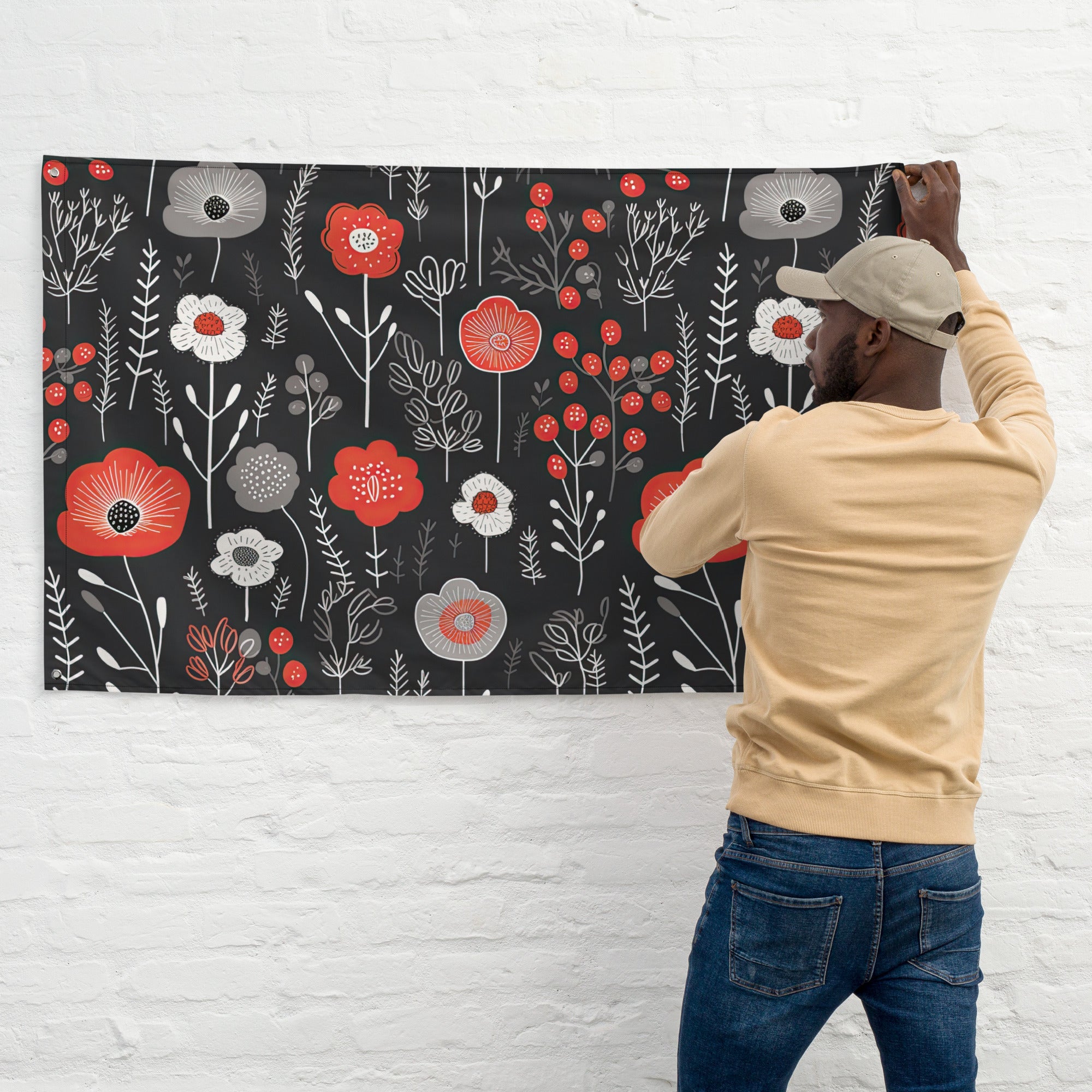 Floral Lover's Flower Enthusiast Wall Hanging Flag