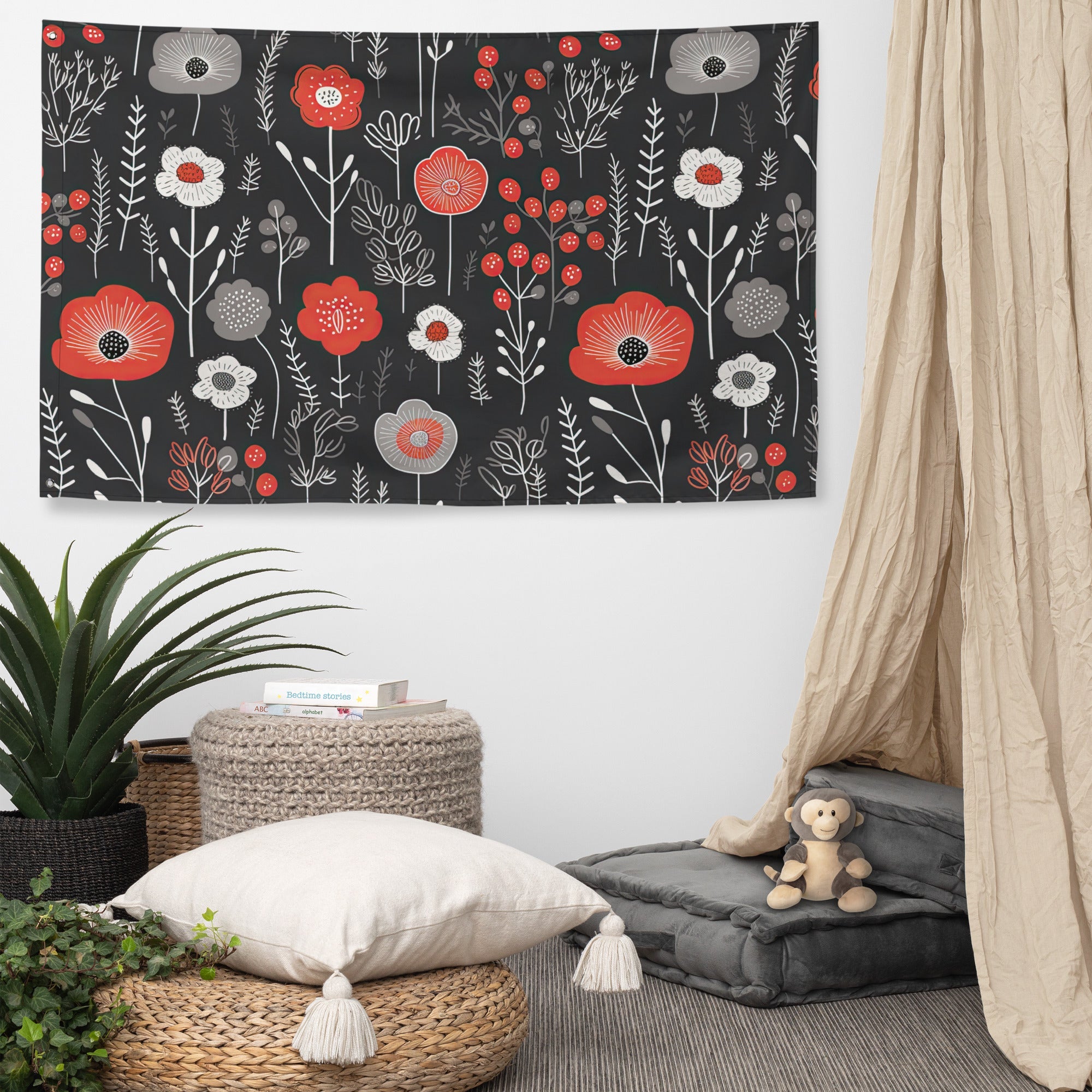 Floral Lover's Flower Enthusiast Wall Hanging Flag