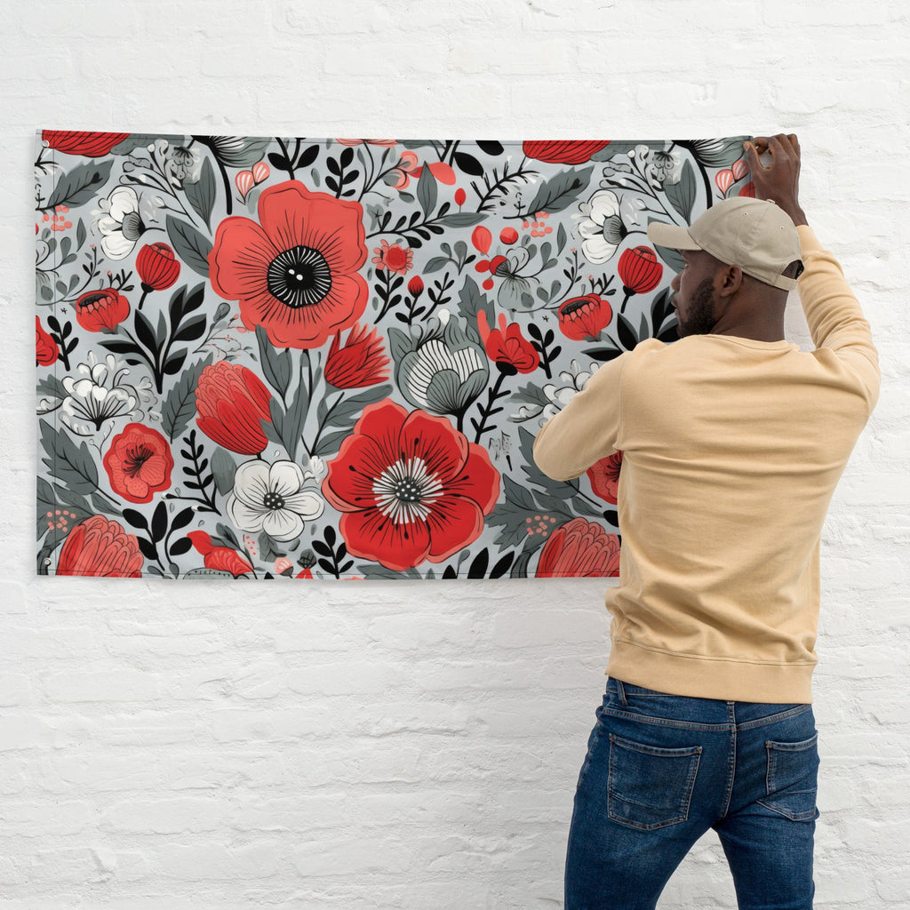 Floral Lover's Flower Enthusiast Wall Hanging Flag