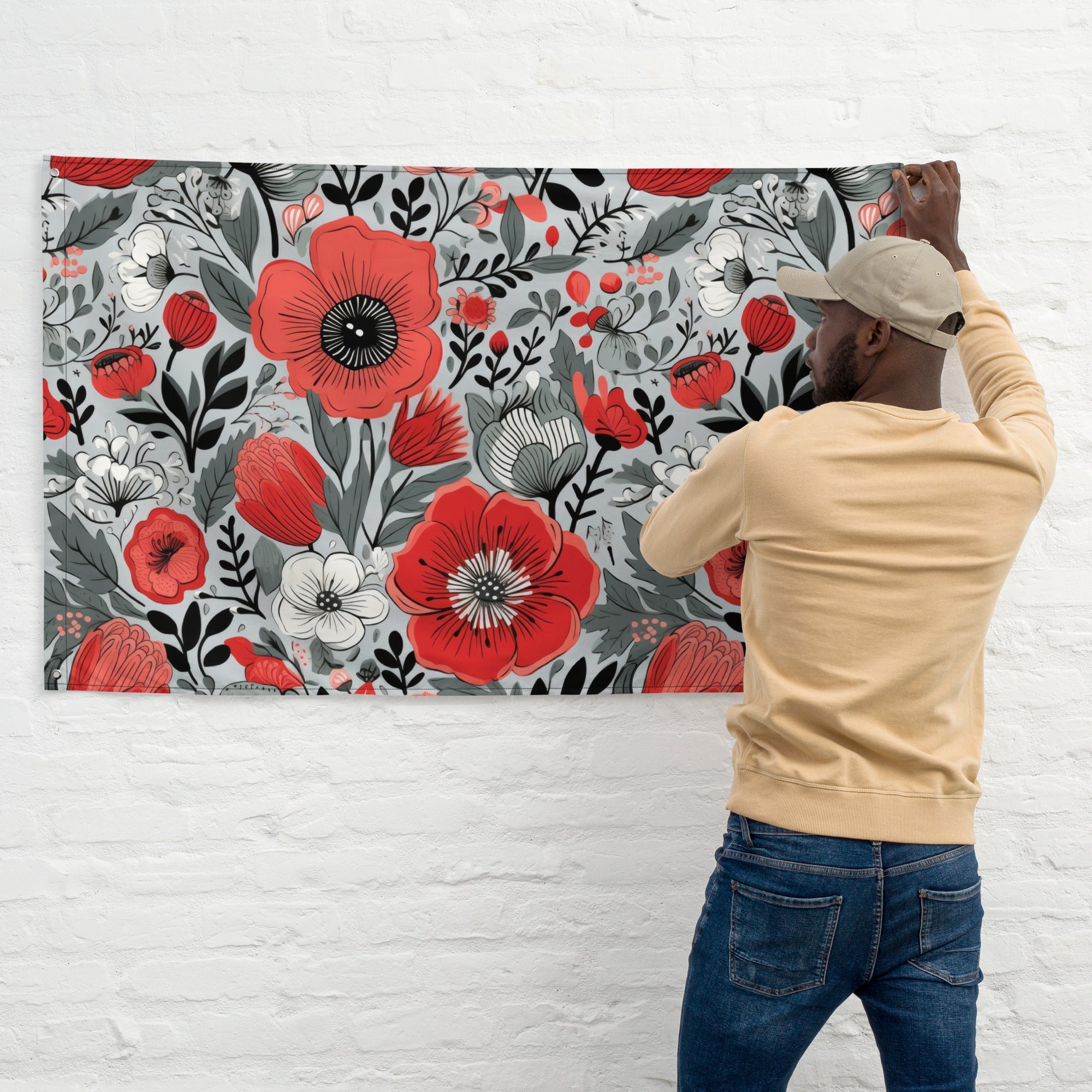 Floral Lover's Flower Enthusiast Wall Hanging Flag