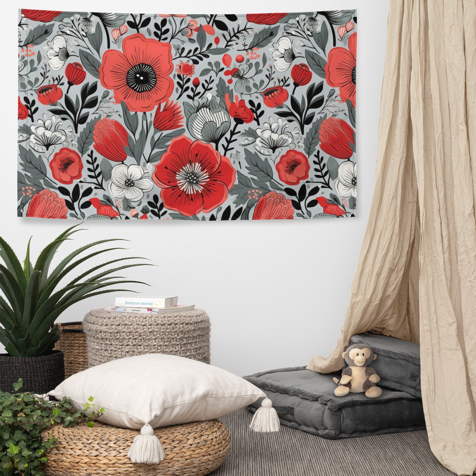 Floral Lover's Flower Enthusiast Wall Hanging Flag